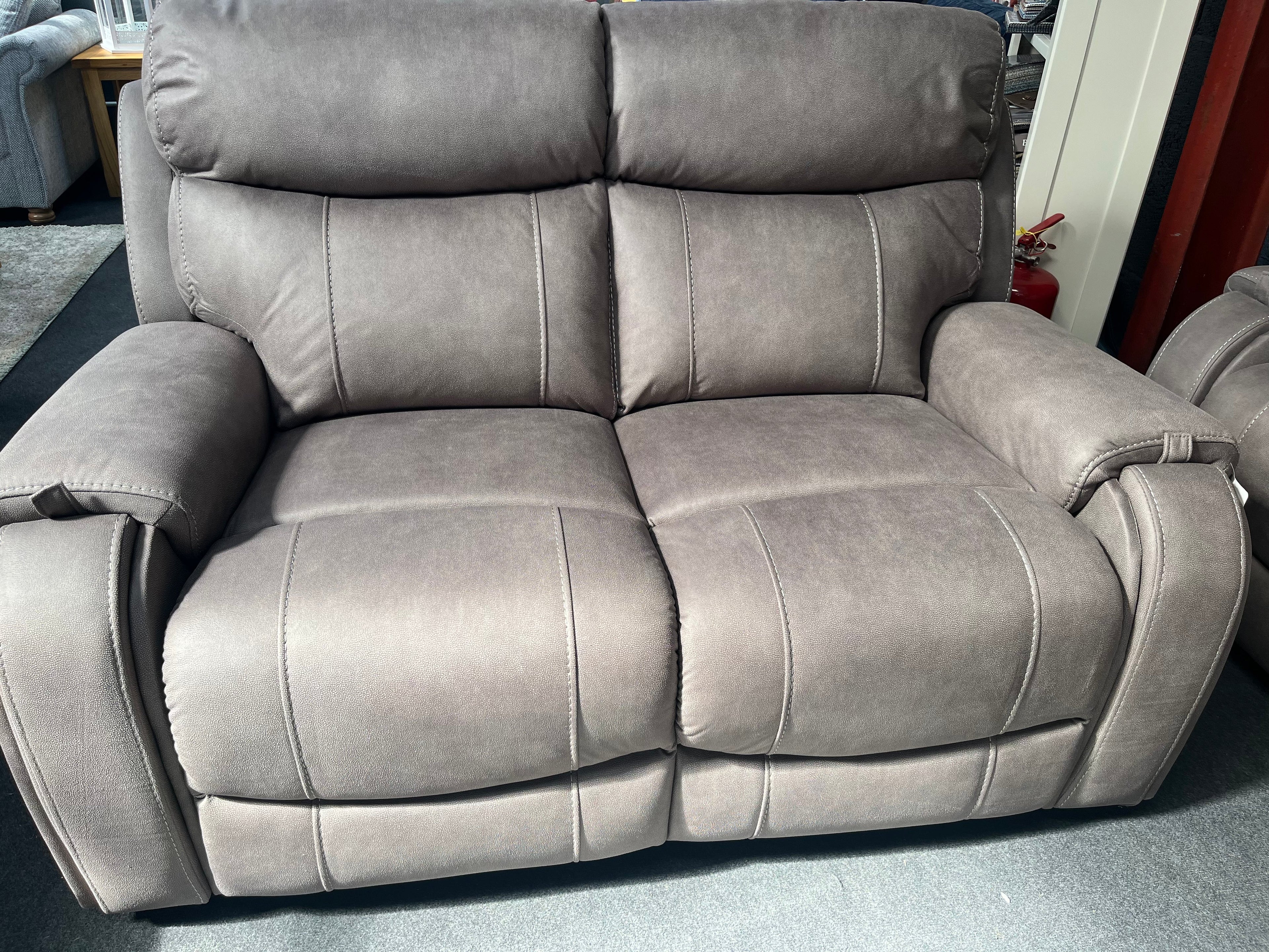 Fauteuil inclinable Kester en tissu gris lavable