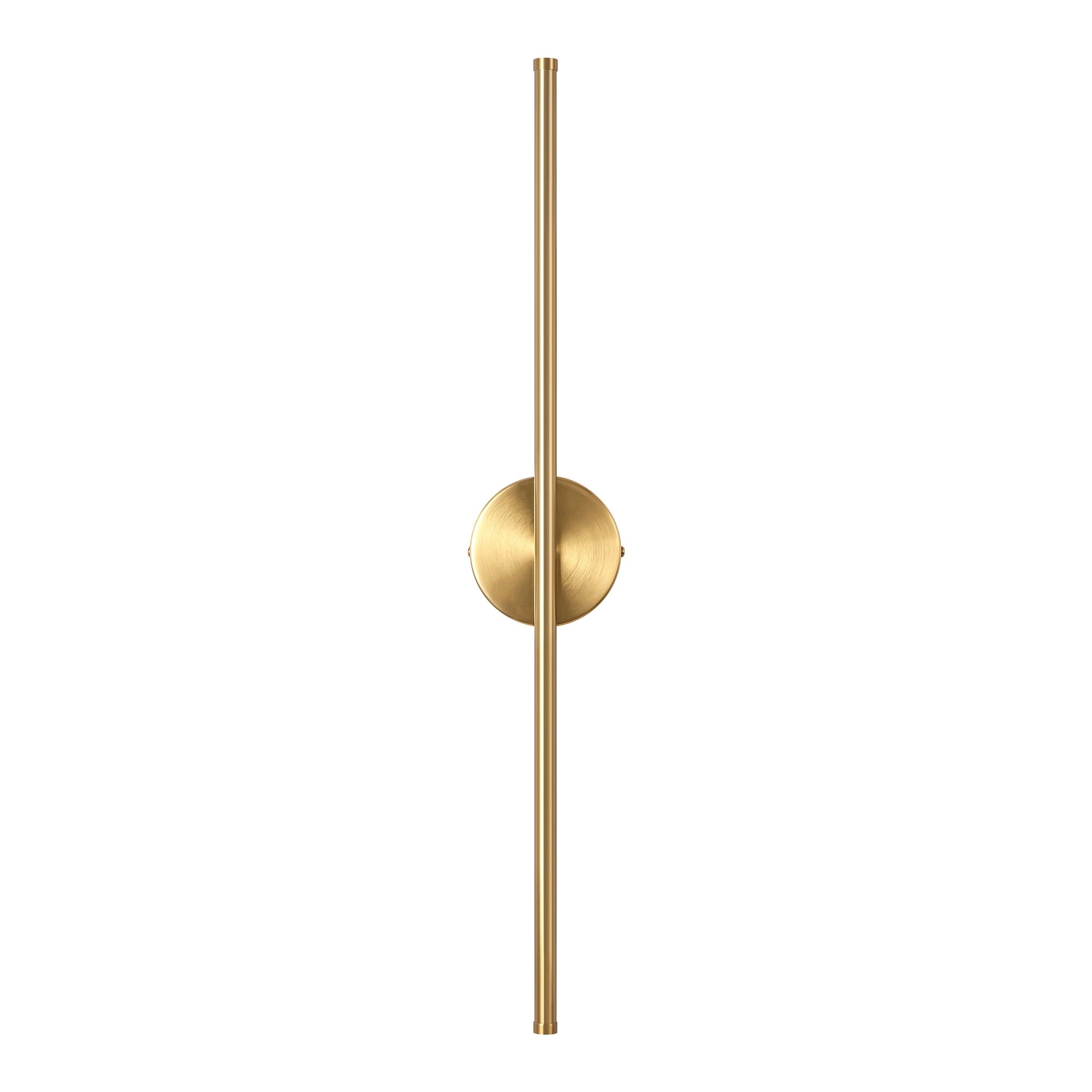 Applique murale linéaire moderne à 1 ampoule, noire/dorée/nickel, à LED, à intensité variable, pour salle de bain