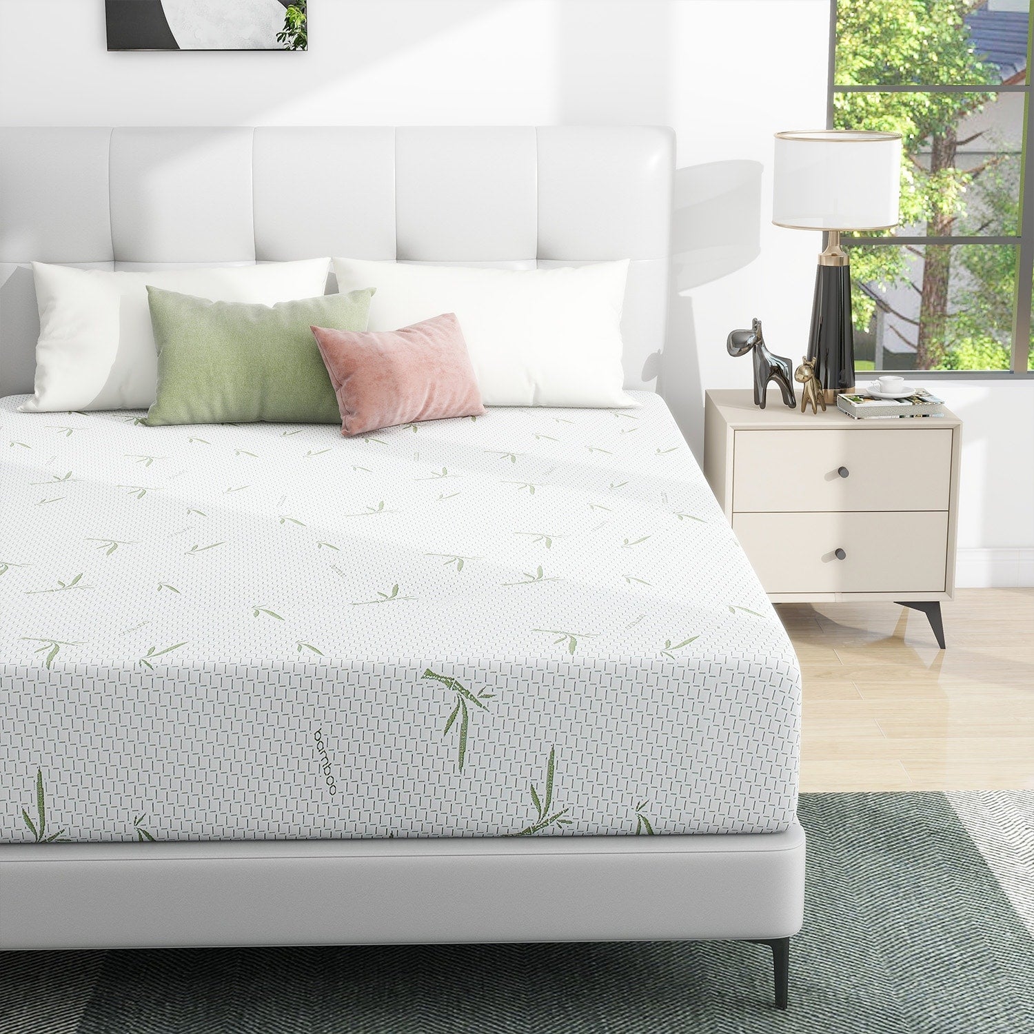 Matelas en mousse à mémoire de forme avec gel rafraîchissant (25 cm) / Mousse à gel rafraîchissante / Soulagement de la pression / Certifié CertiPUR-US / Lit-en-boîte