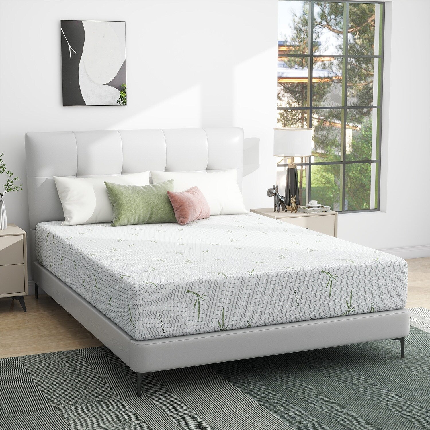 Matelas en mousse à mémoire de forme avec gel rafraîchissant (25 cm) / Mousse à gel rafraîchissante / Soulagement de la pression / Certifié CertiPUR-US / Lit-en-boîte