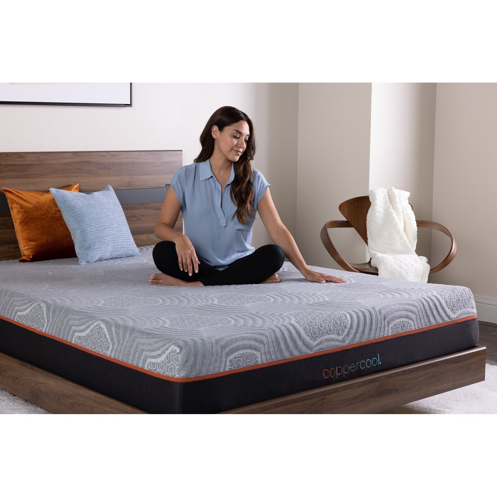 Matelas double 10 pouces en mousse à mémoire de forme gris charbon infusé de gel