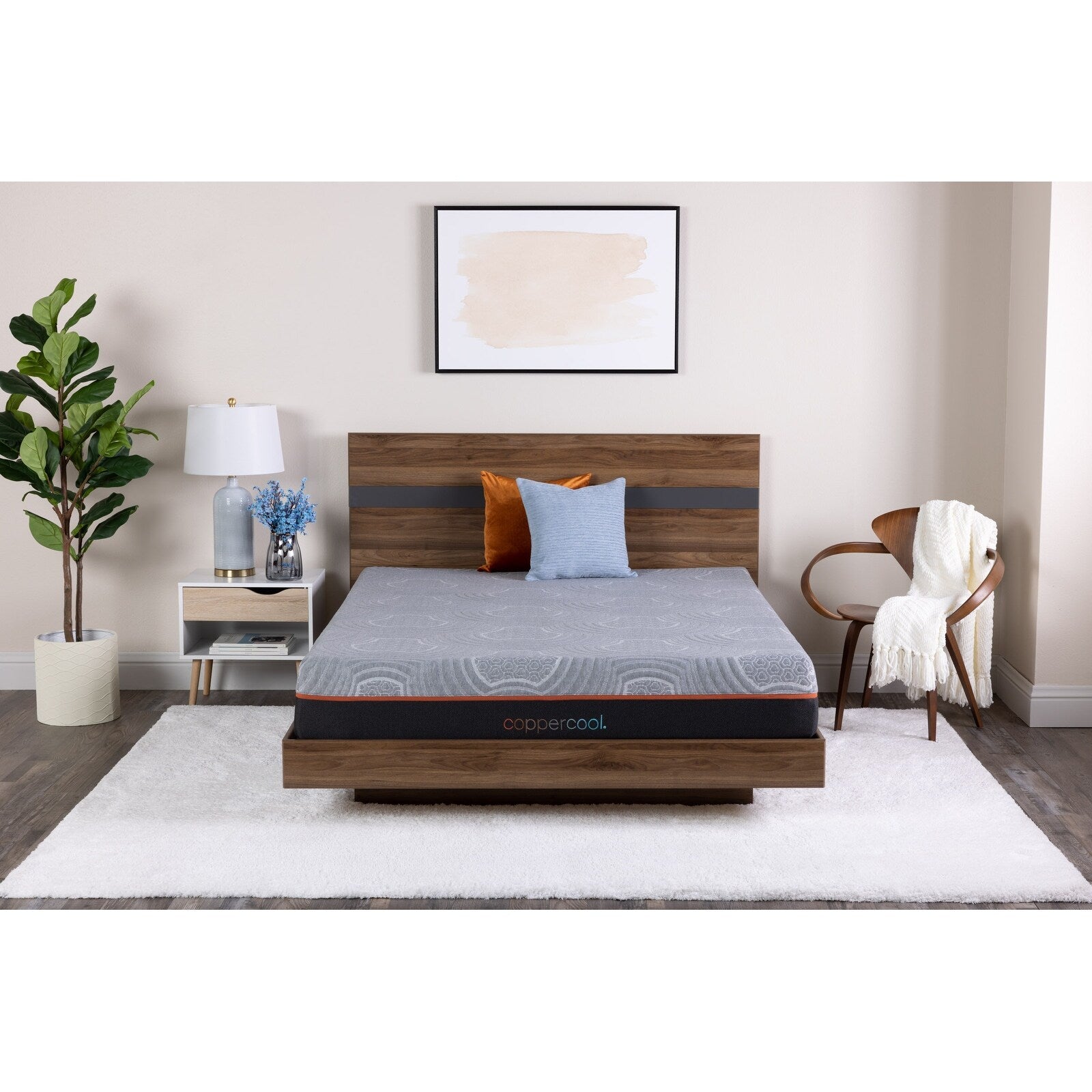 Matelas double 10 pouces en mousse à mémoire de forme gris charbon infusé de gel