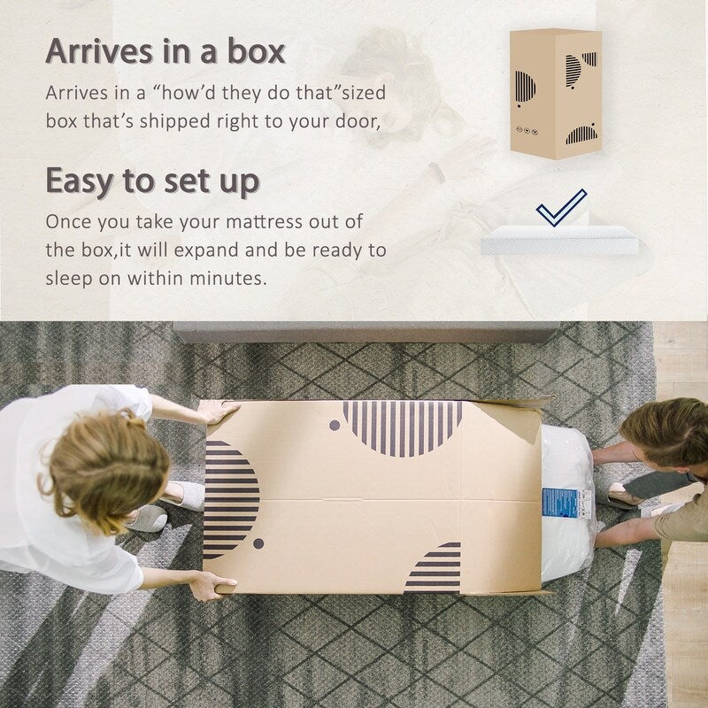 Matelas en mousse à mémoire de forme avec gel de 10 pouces