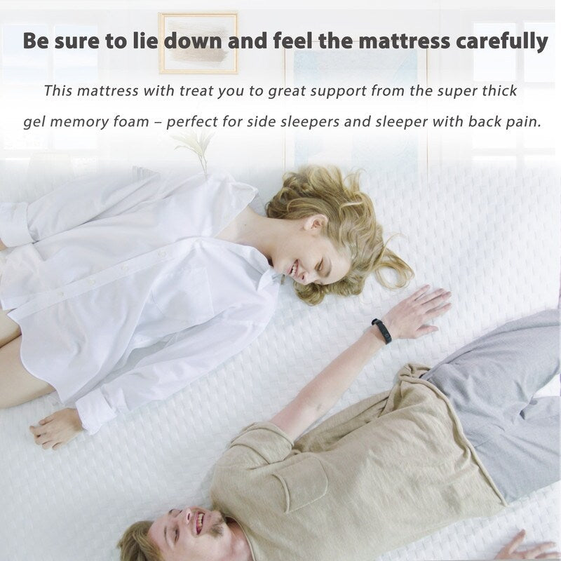 Matelas en mousse à mémoire de forme avec gel de 10 pouces