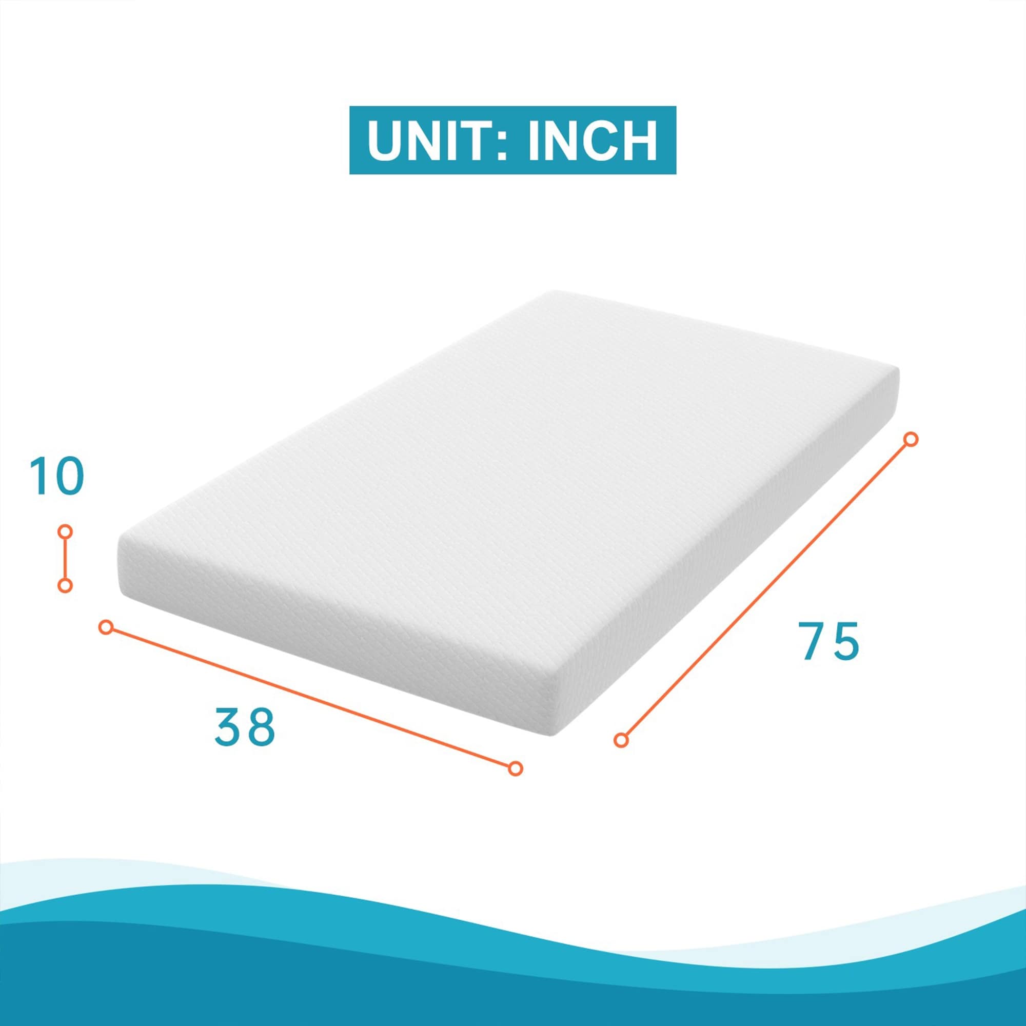 Matelas en mousse à mémoire de forme infusée de gel de 10 po