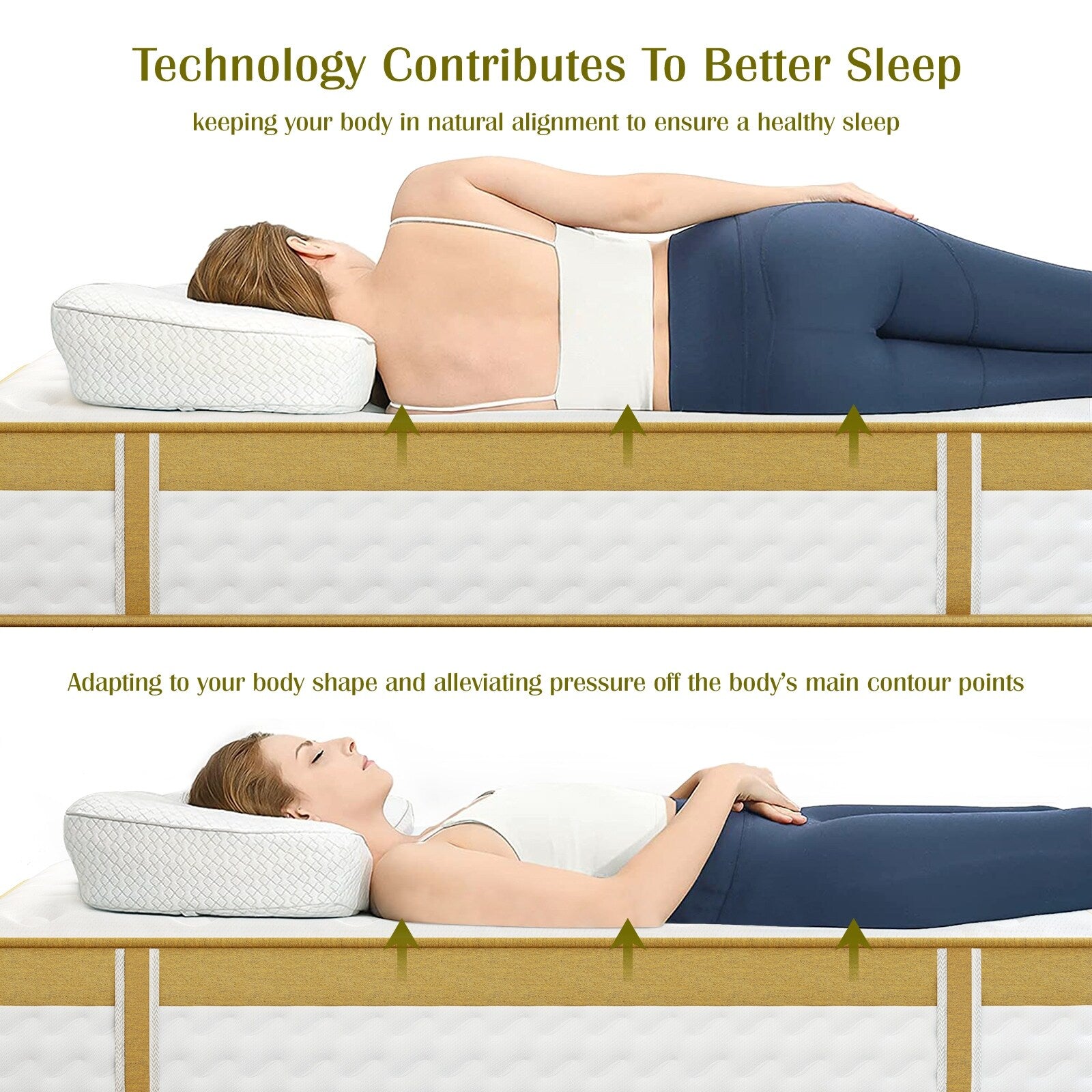 Matelas hybride en mousse à mémoire de forme infusée de gel, ferme et moyennement ferme, de 10 po, rafraîchissant et respirant, certifié CertiPUR-US et OEKO-TEX