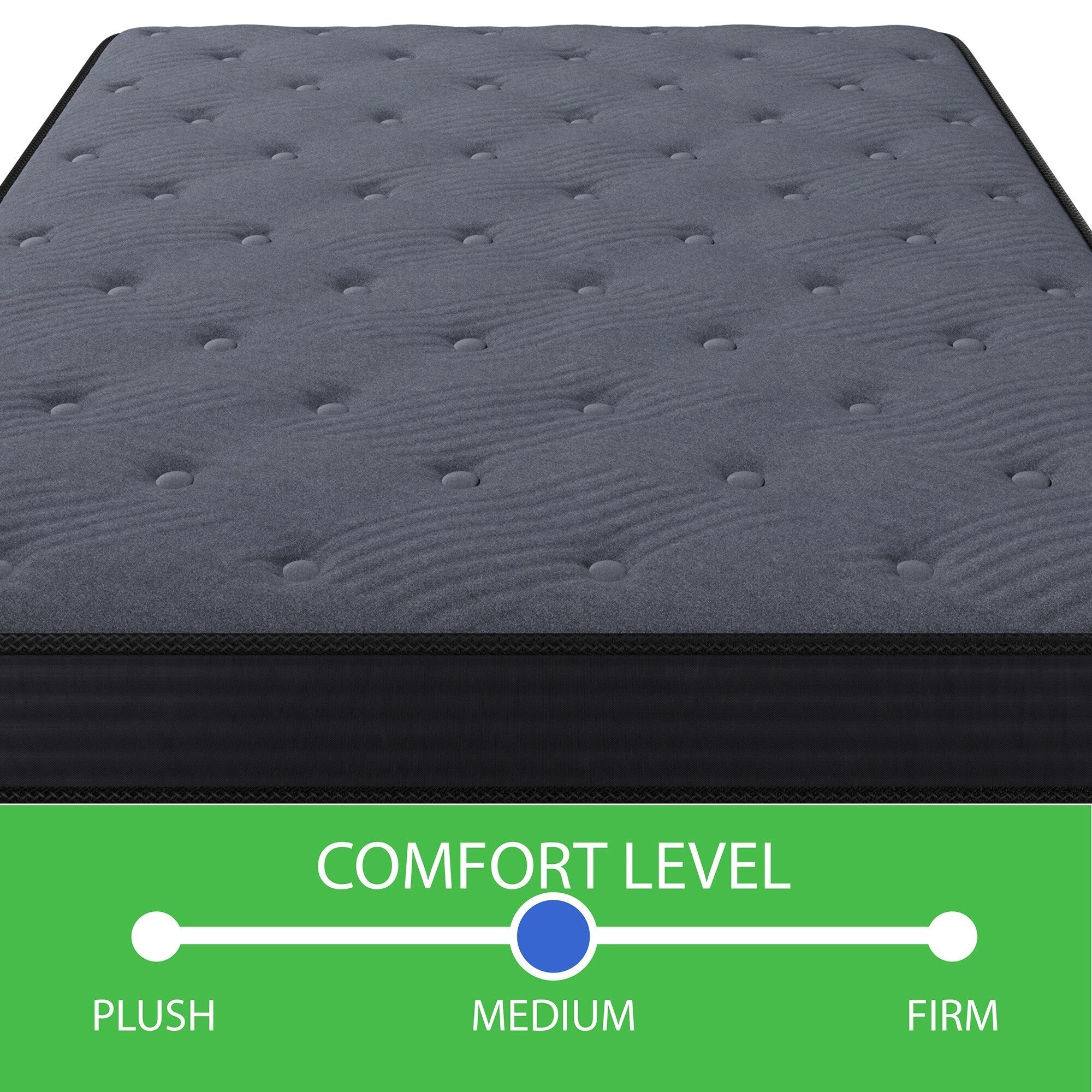 Matelas à ressorts ensachés de 10 po avec mousse haute densité