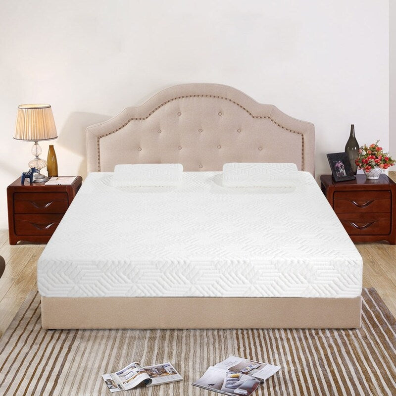Matelas en mousse à mémoire de forme mi-ferme COOL de 12 pouces avec 2 oreillers Queen