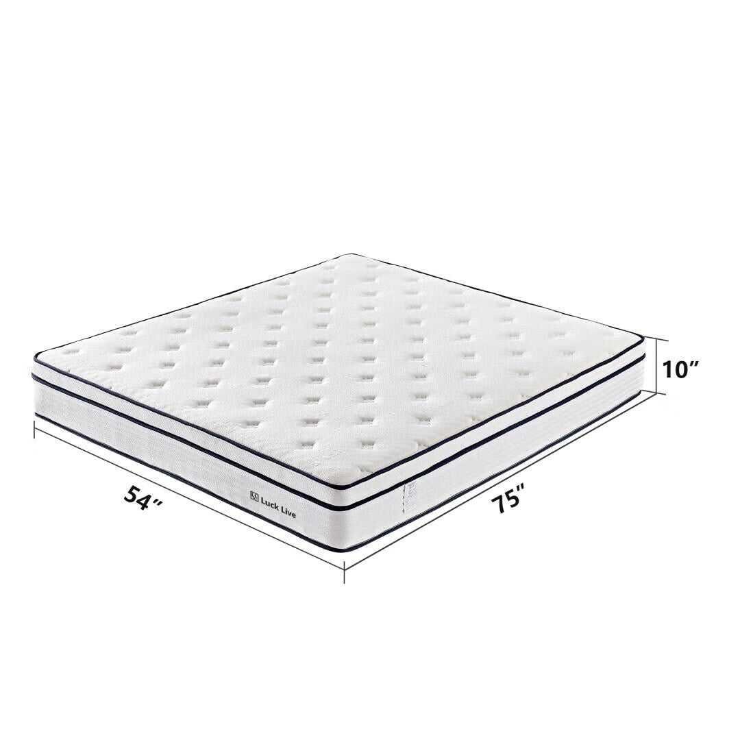Matelas à ressorts indépendants ensachés en mousse à mémoire de forme de 10 pouces, livré dans une boîte