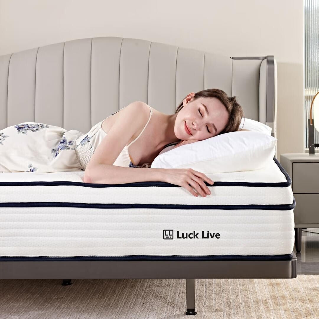 Matelas à ressorts indépendants ensachés en mousse à mémoire de forme de 10 pouces, livré dans une boîte