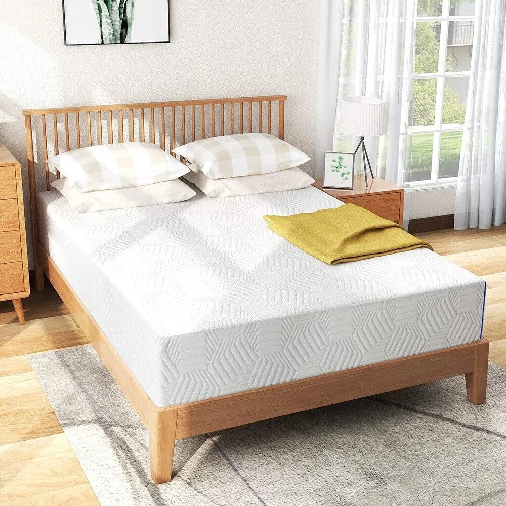 Matelas hybride en mousse et ressorts de 12 pouces, fermeté moyenne, soutien durable, lit dans une boîte