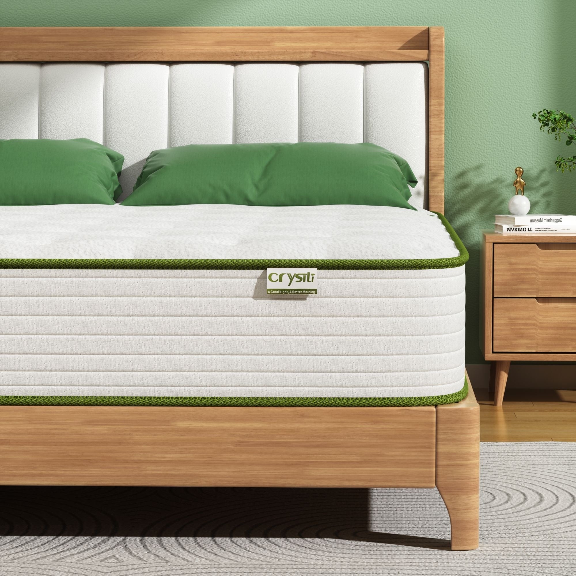 Matelas hybride en mousse à mémoire de forme de 10 pouces dans une boîte