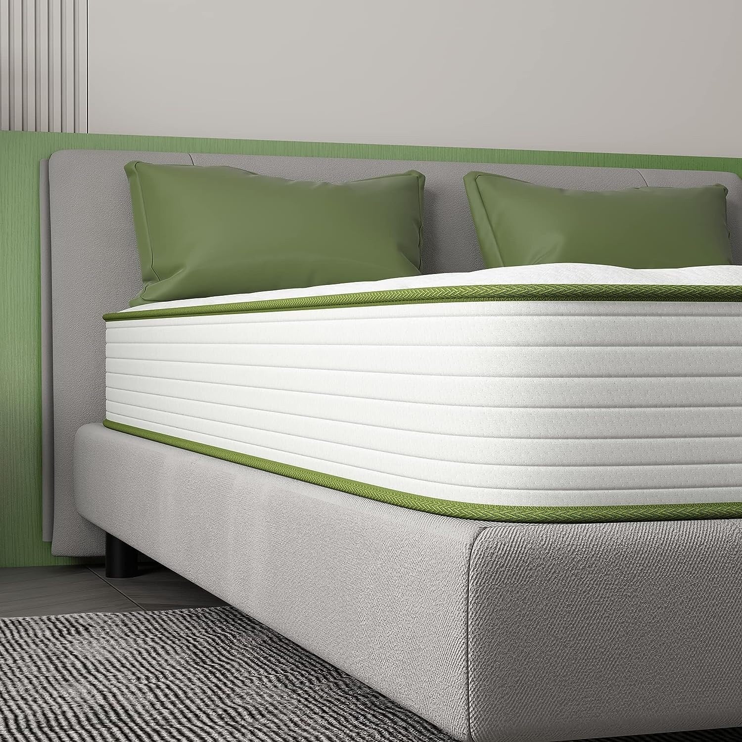 Matelas hybride en mousse à mémoire de forme de 10 pouces dans une boîte