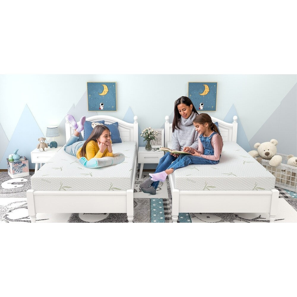 Matelas en mousse à mémoire de forme de 10 pouces, fermeté moyenne, avec housse en bambou, certifié CertiPUR-US
