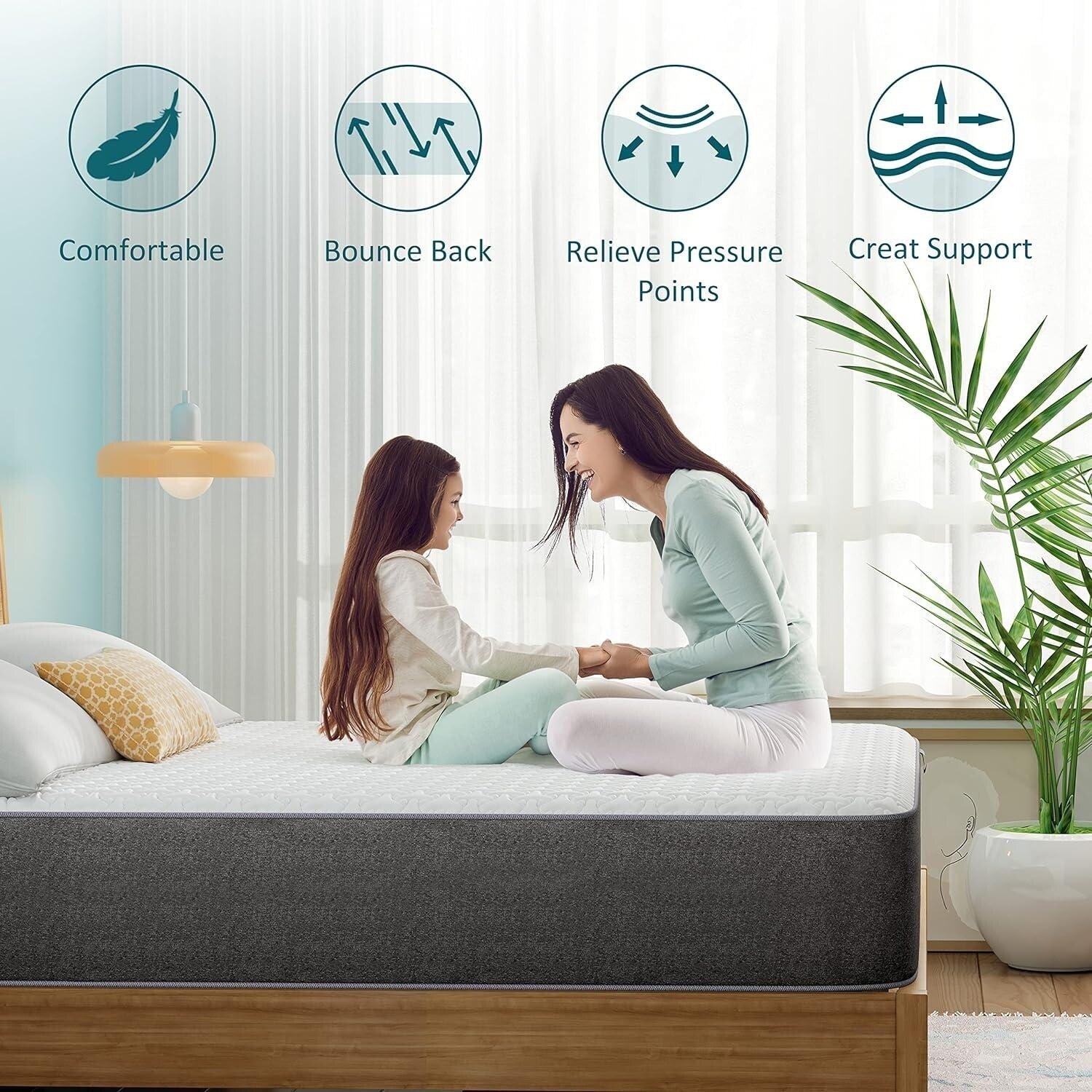 Matelas en mousse à mémoire de forme de 10 pouces dans une boîte