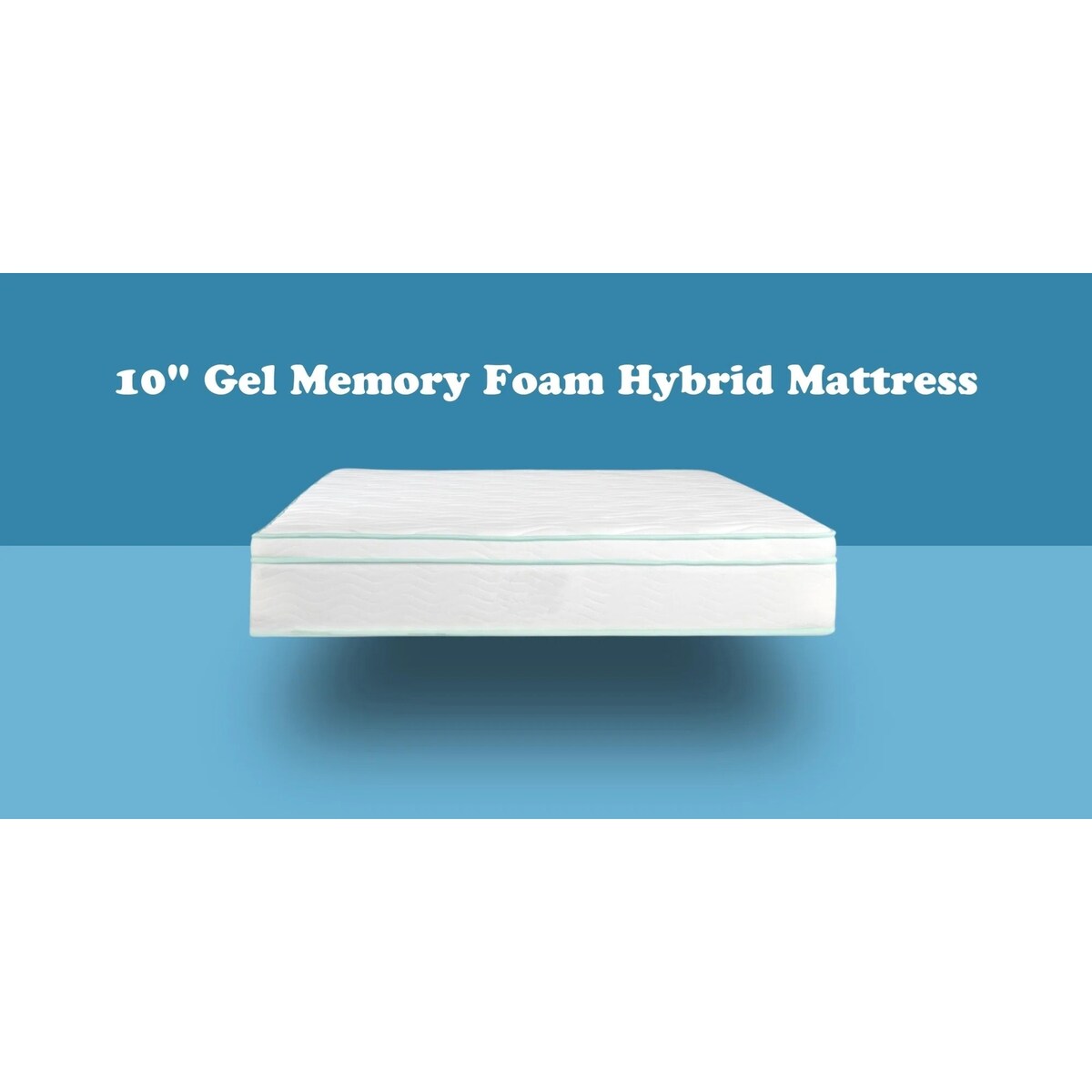 Matelas hybride à ressorts ensachés en mousse à mémoire de forme Cool Gel de 10 pouces par BRN