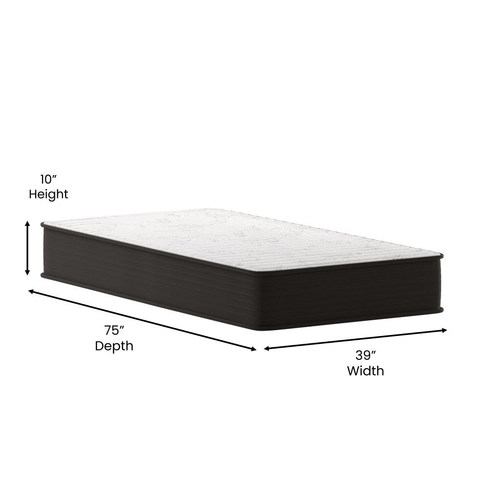 Matelas hybride en mousse et ressorts ensachés, matelas dans une boîte