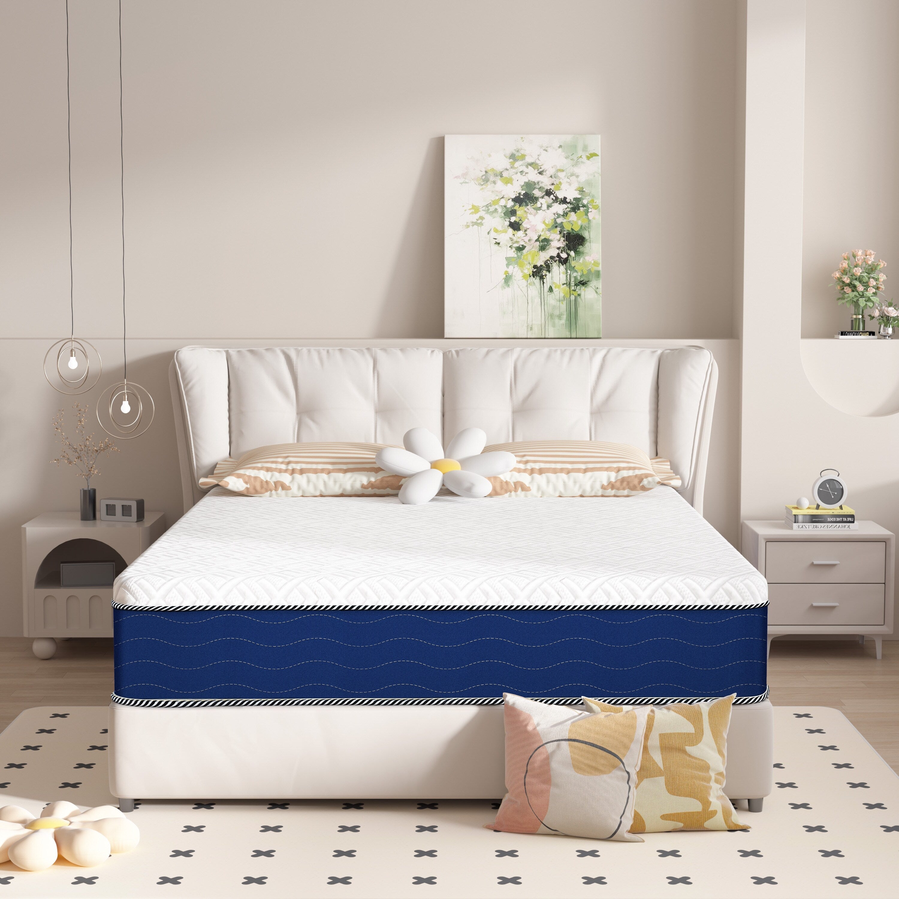 10 matelas en mousse moyenne dans une boîte