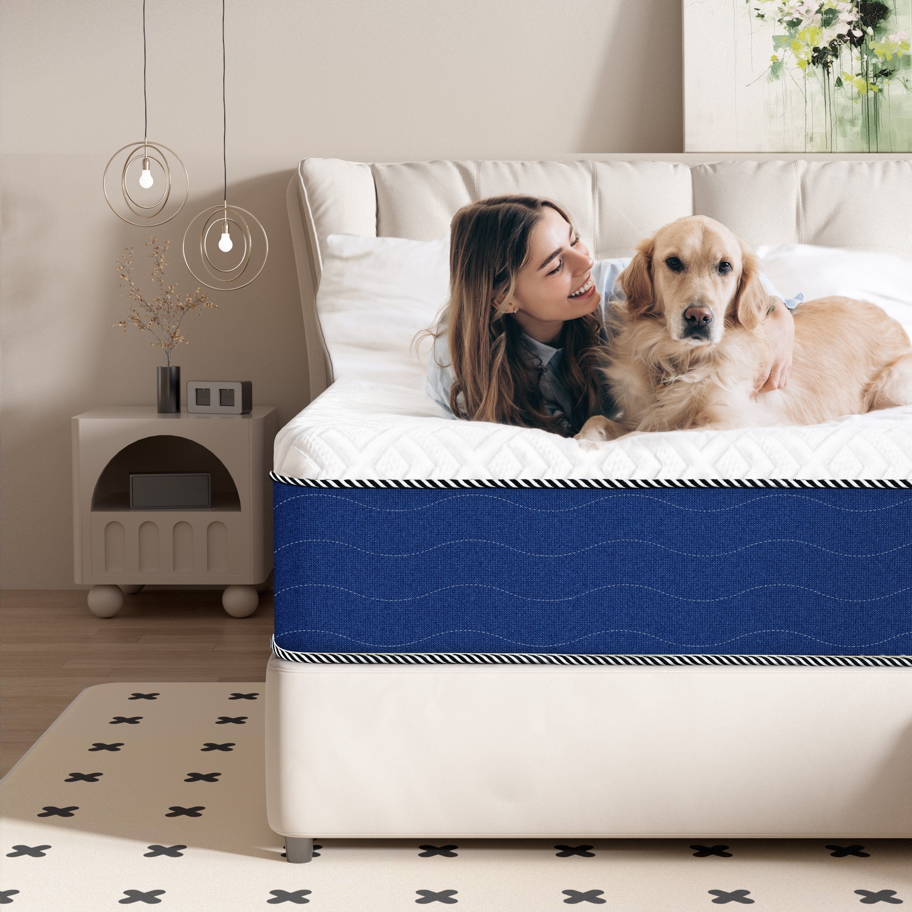 10 matelas en mousse moyenne dans une boîte