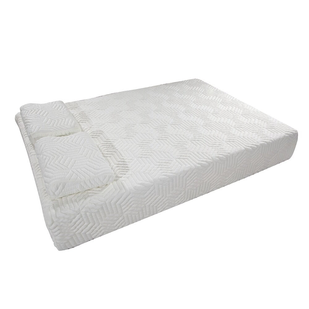 Matelas blanc quatre couches Cool Medium avec 2 oreillers