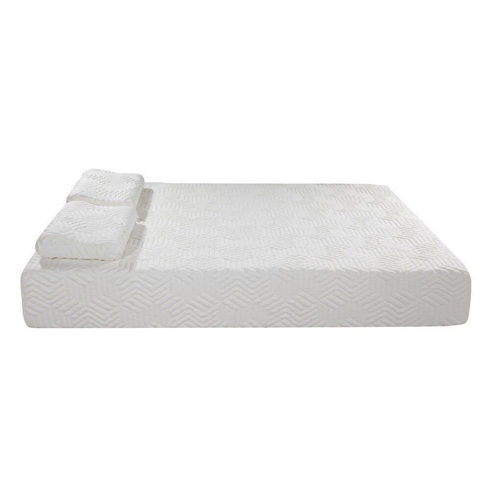 Matelas blanc quatre couches Cool Medium avec 2 oreillers