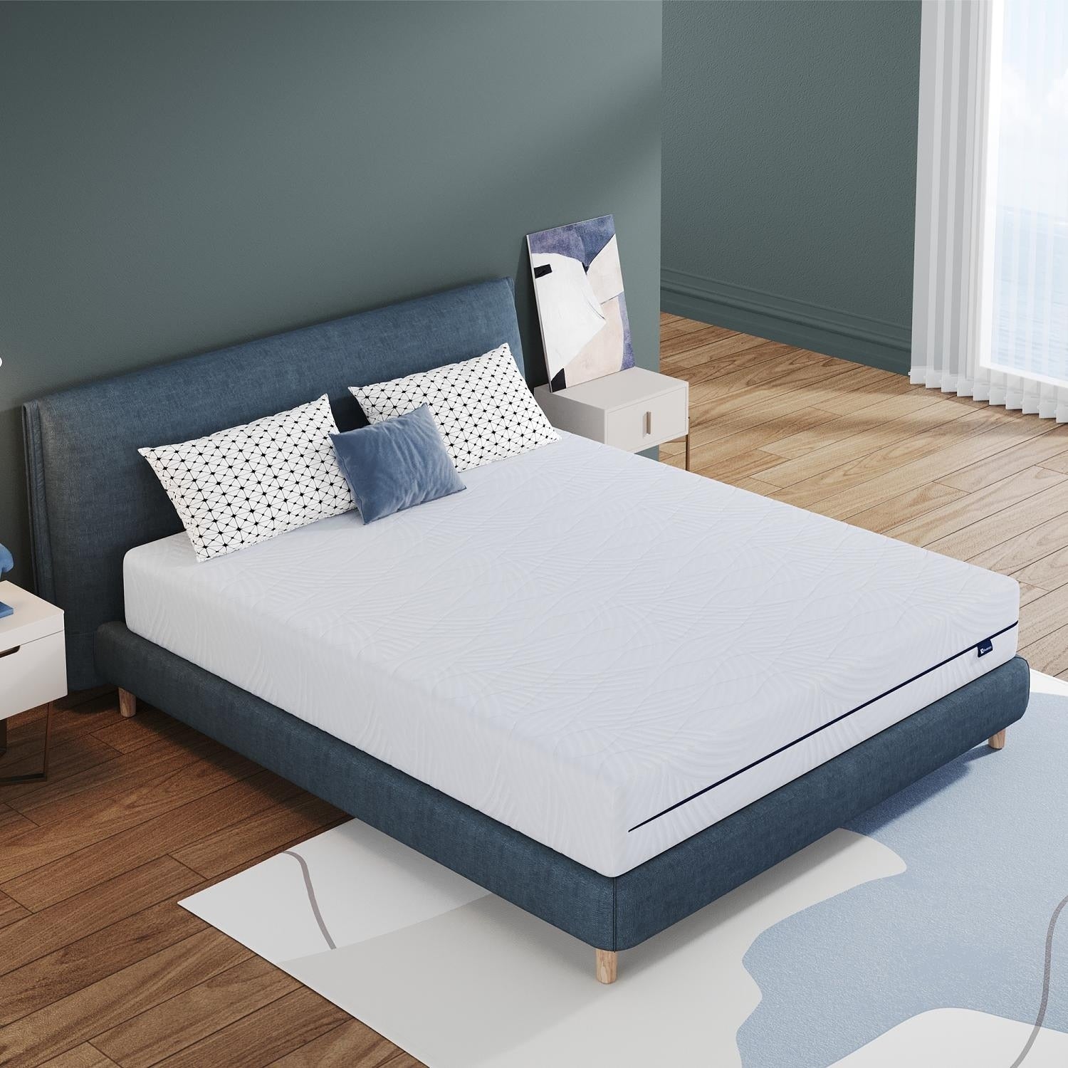Matelas en mousse à mémoire de forme gel de 10 po de taille moyenne dans une boîte avec housse amovible