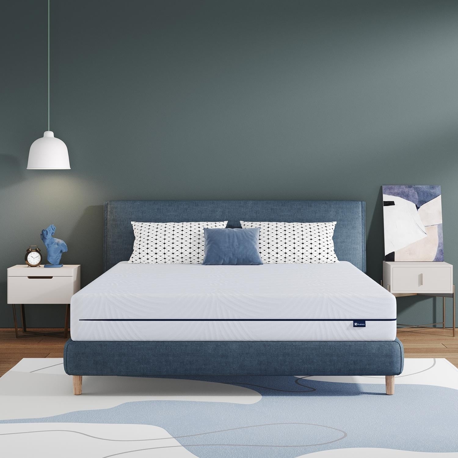 Matelas en mousse à mémoire de forme gel de 10 po de taille moyenne dans une boîte avec housse amovible