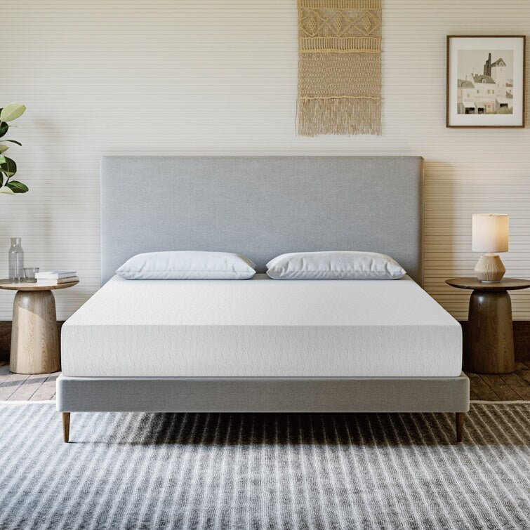 Matelas en mousse à mémoire de forme moyenne de 10 pouces infusé de thé vert