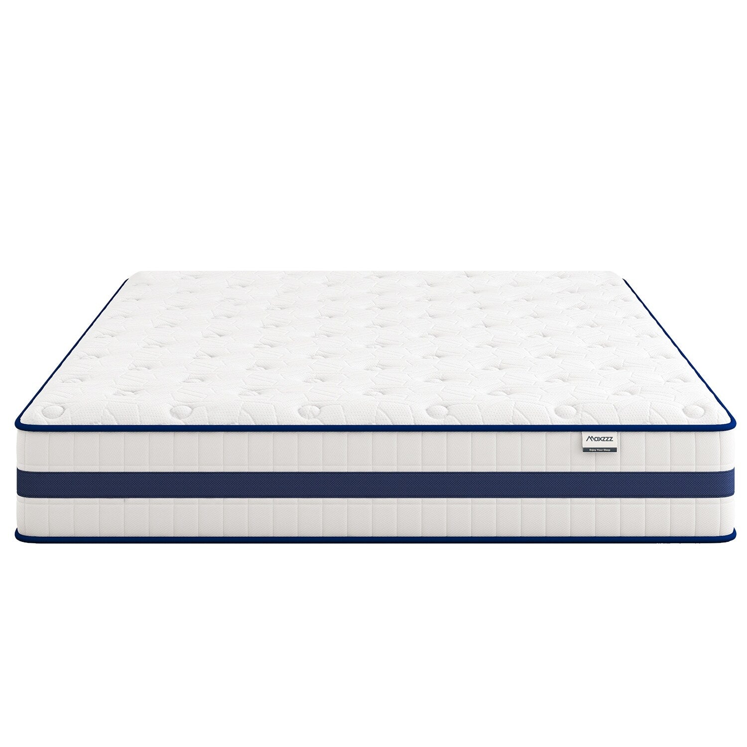 Matelas hybride King size de 12 pouces dans une boîte, mousse à mémoire de forme rafraîchissante, ressorts ensachés, isolation des mouvements, luxe