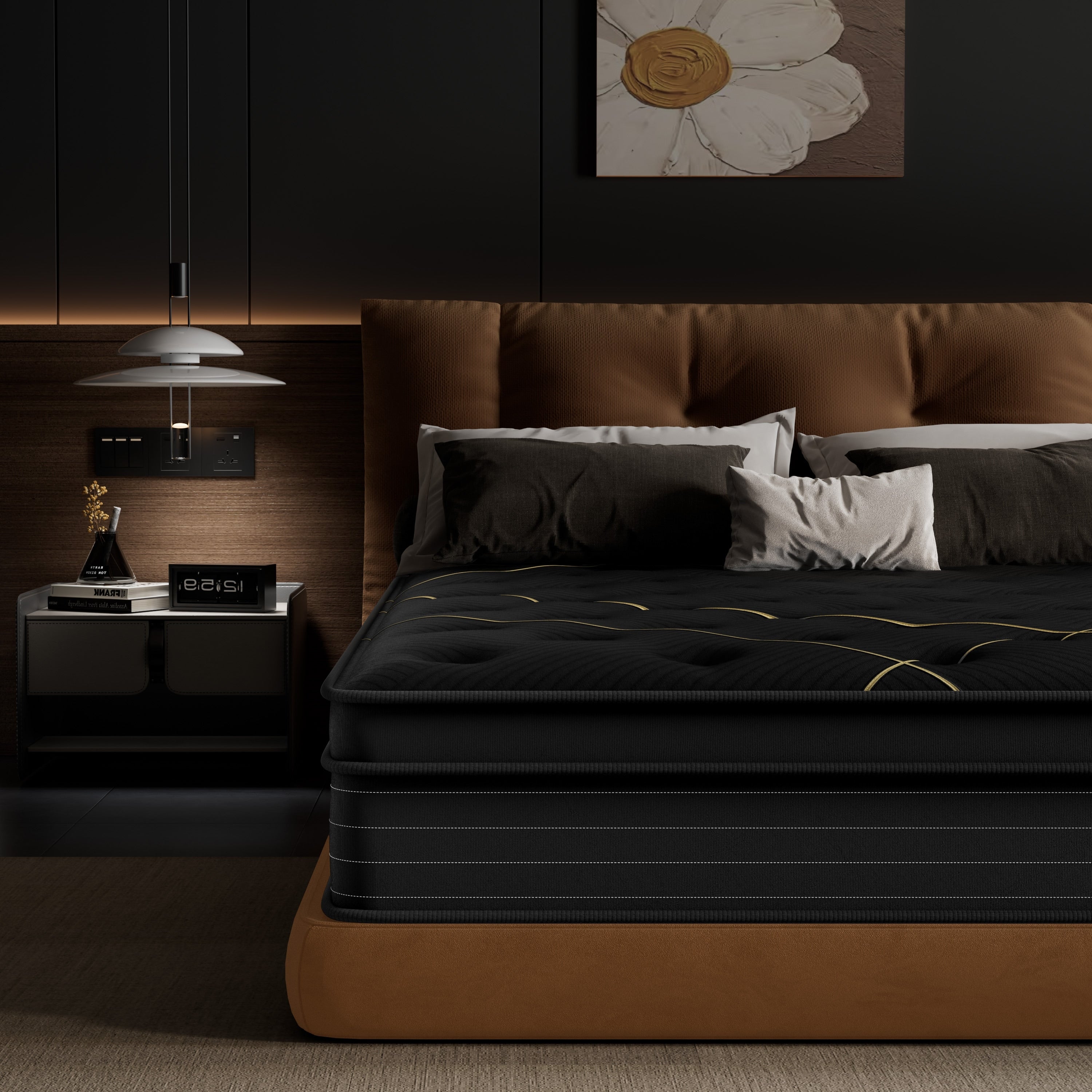 Matelas hybride en mousse à mémoire de forme avec gel de 12 pouces et ressorts ensachés