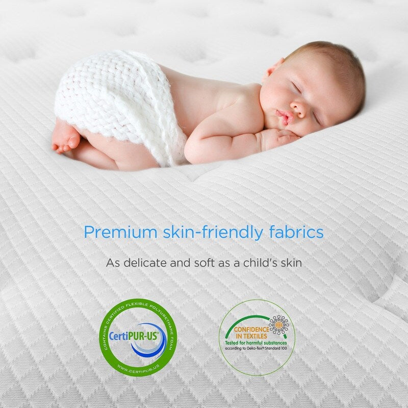 Matelas hybride 12 pouces dans une boîte avec mousse à mémoire de forme en gel, soulagement des douleurs dorsales et refroidissement, soutien moyennement ferme