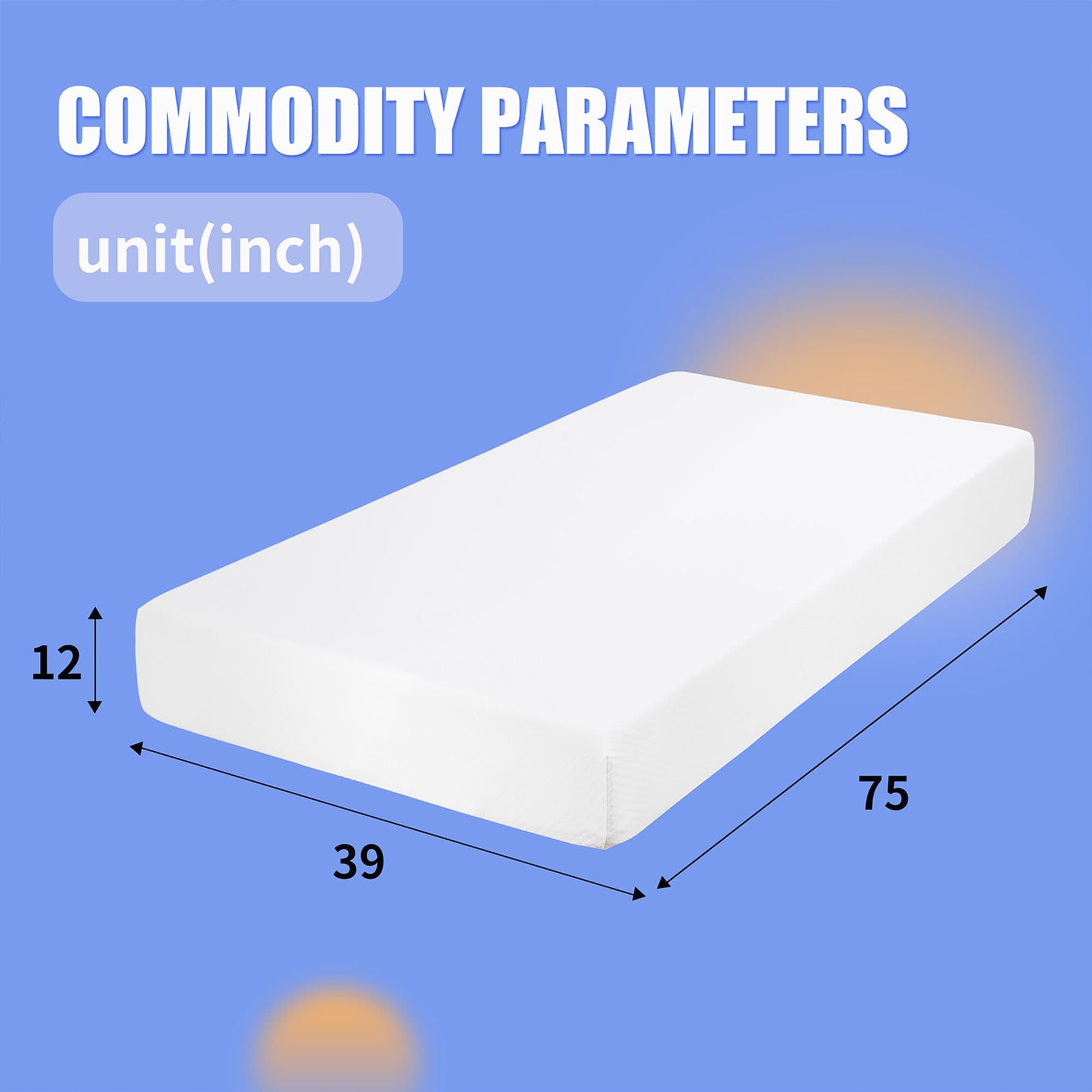 Matelas en mousse à mémoire de forme infusée de gel de 12 po
