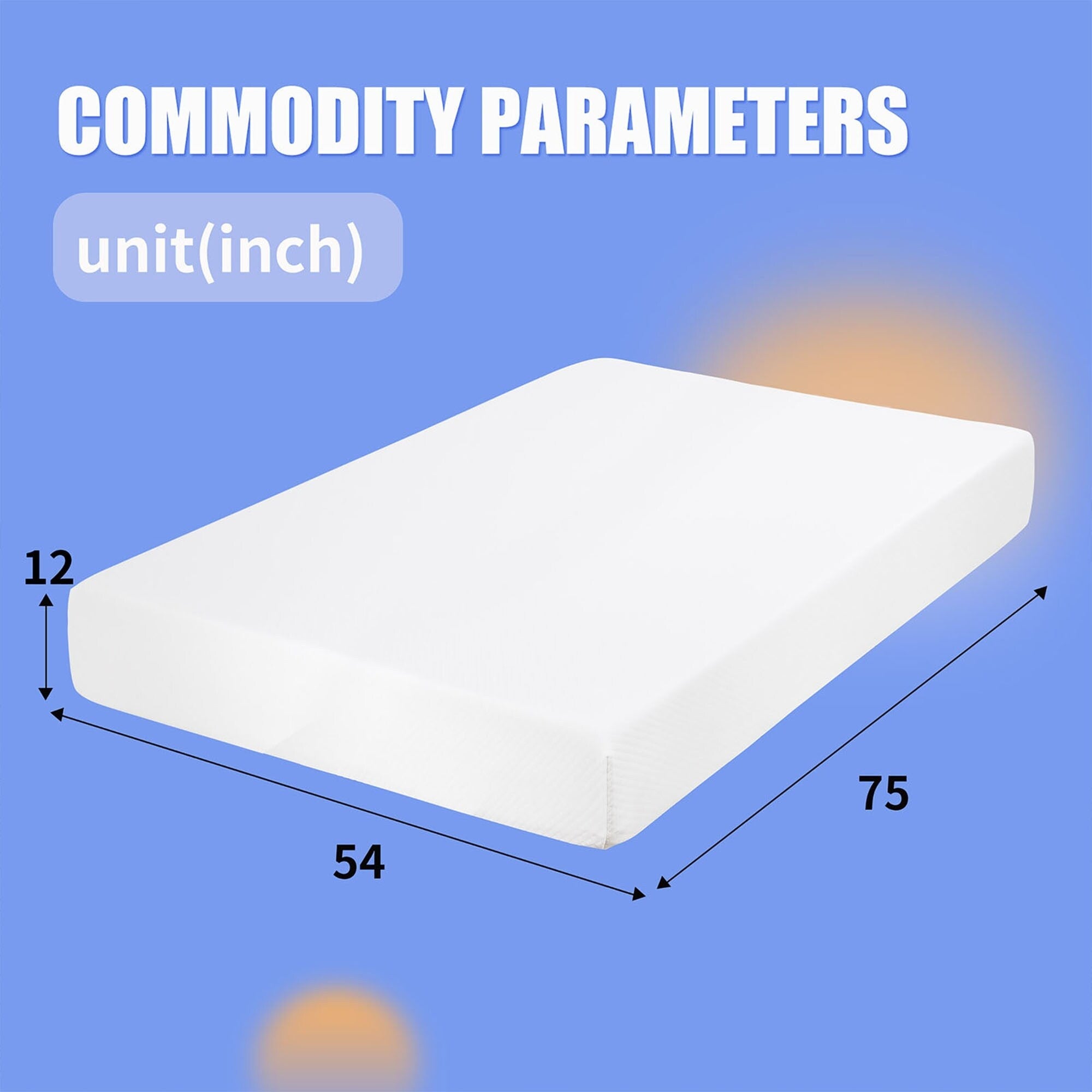 Matelas en mousse à mémoire de forme infusée de gel de 12 po