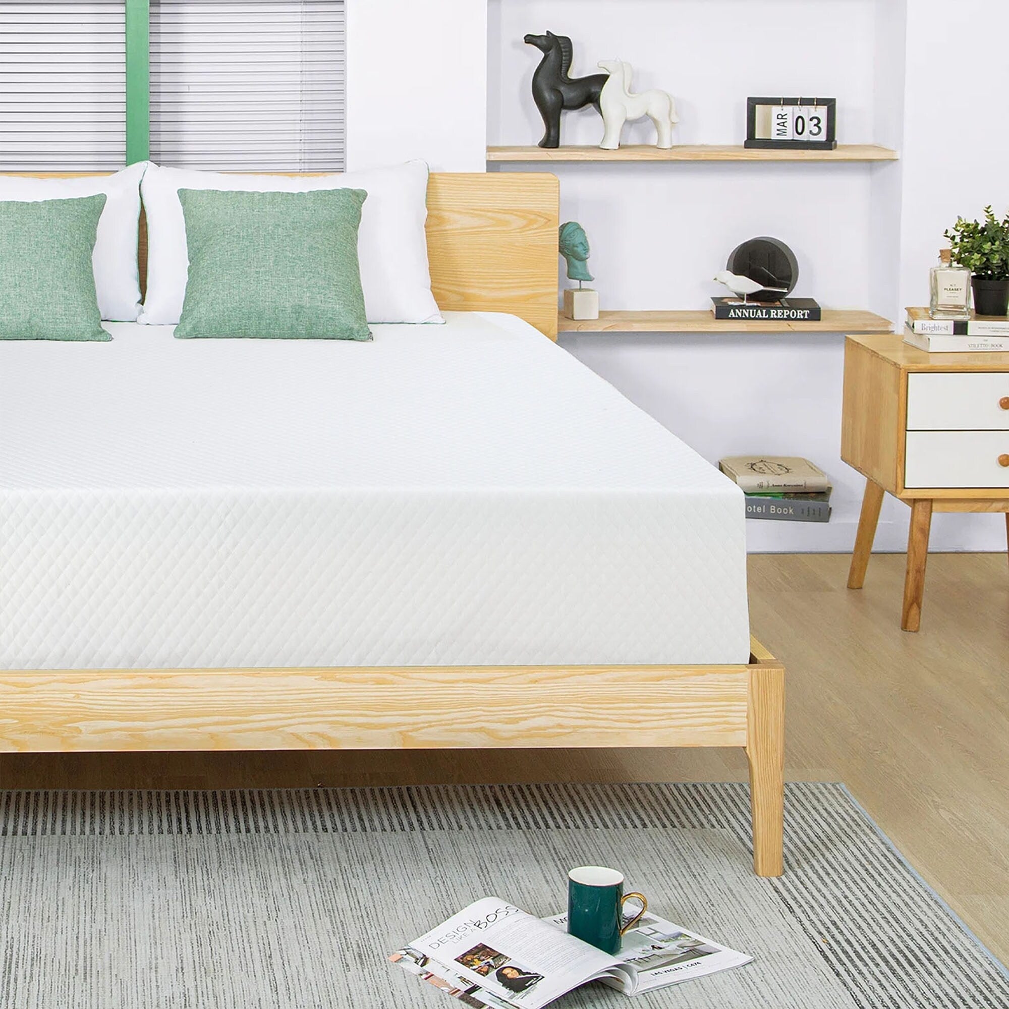 Matelas en mousse à mémoire de forme infusée de gel de 12 po