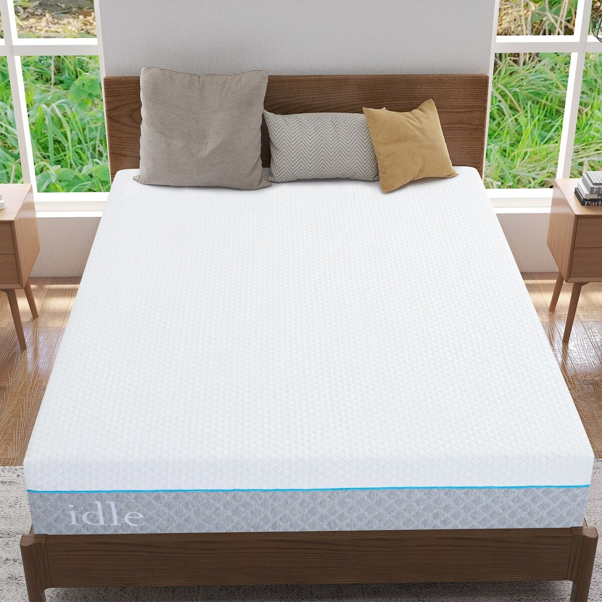 Matelas en mousse à mémoire de forme gel 12 pouces, matelas rafraîchissant à sensation moyenne, livré dans une boîte, CertiPUR-US