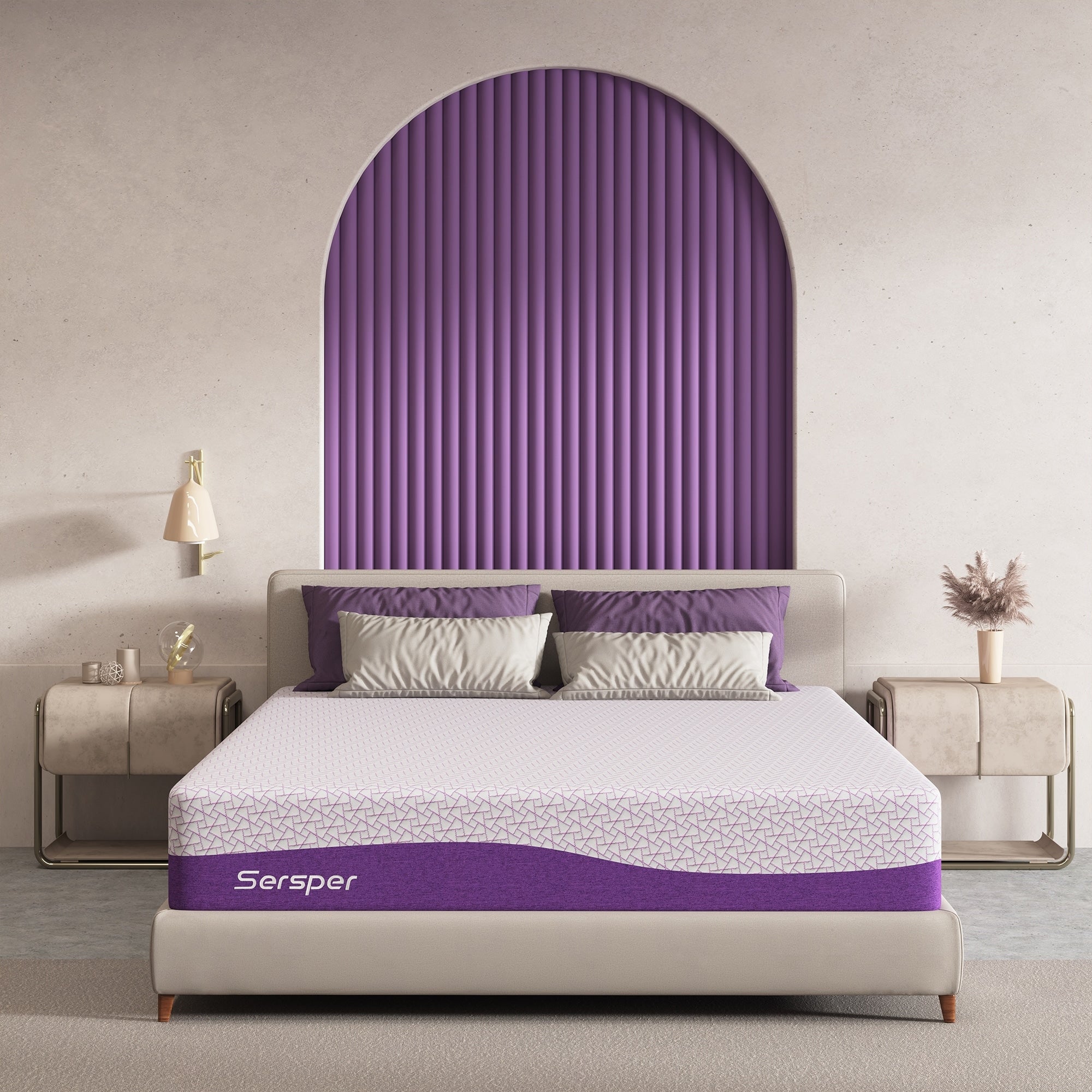 Matelas de luxe en mousse à mémoire de forme mi-ferme de 12 pouces, matelas Queen/King en option