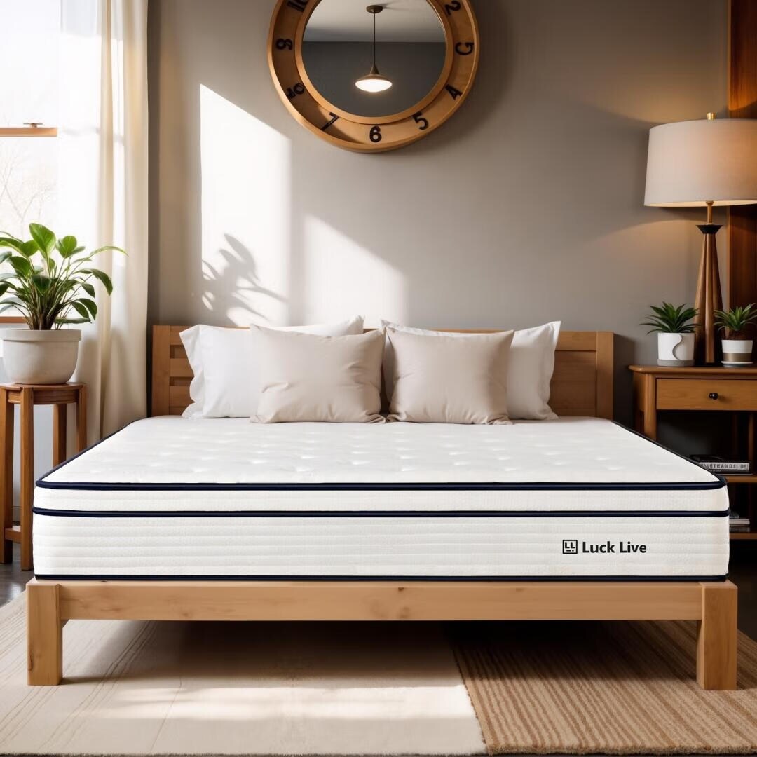 Matelas à ressorts ensachés indépendant en mousse à mémoire de forme de 12 pouces de taille moyenne, livré dans une boîte