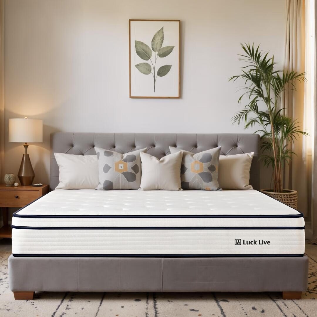 Matelas à ressorts ensachés indépendant en mousse à mémoire de forme de 12 pouces de taille moyenne, livré dans une boîte