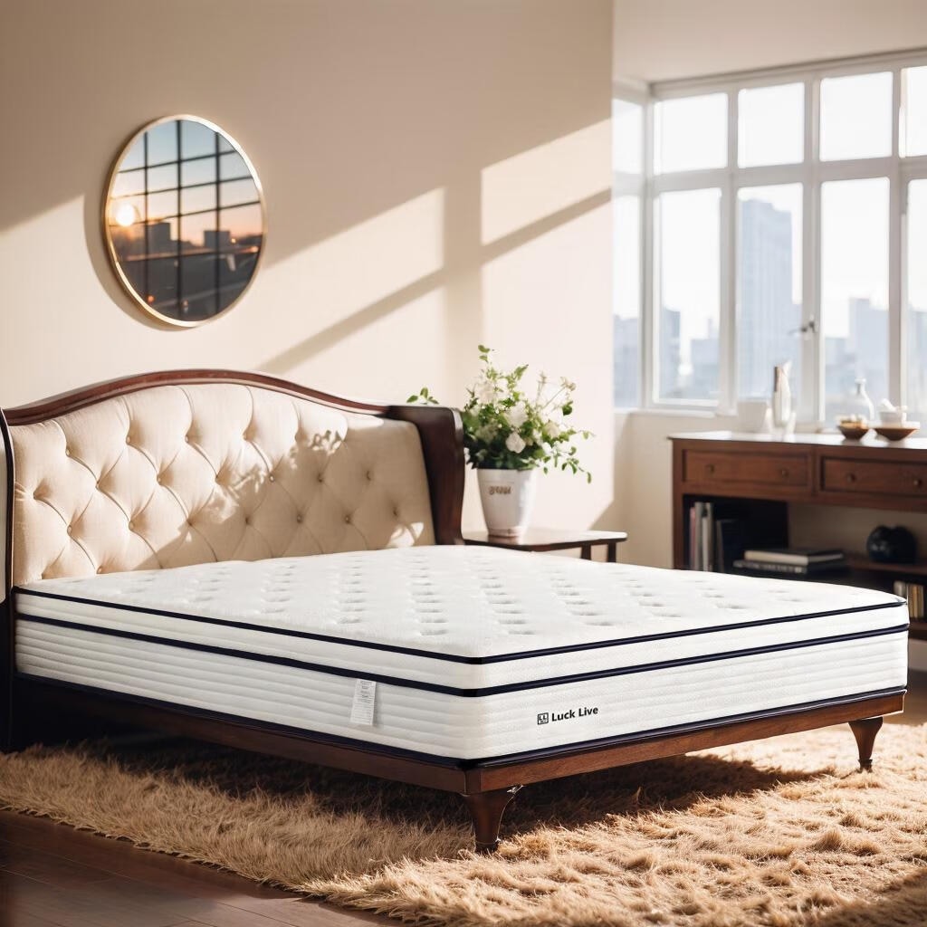 Matelas à ressorts ensachés indépendant en mousse à mémoire de forme de 12 pouces de taille moyenne, livré dans une boîte