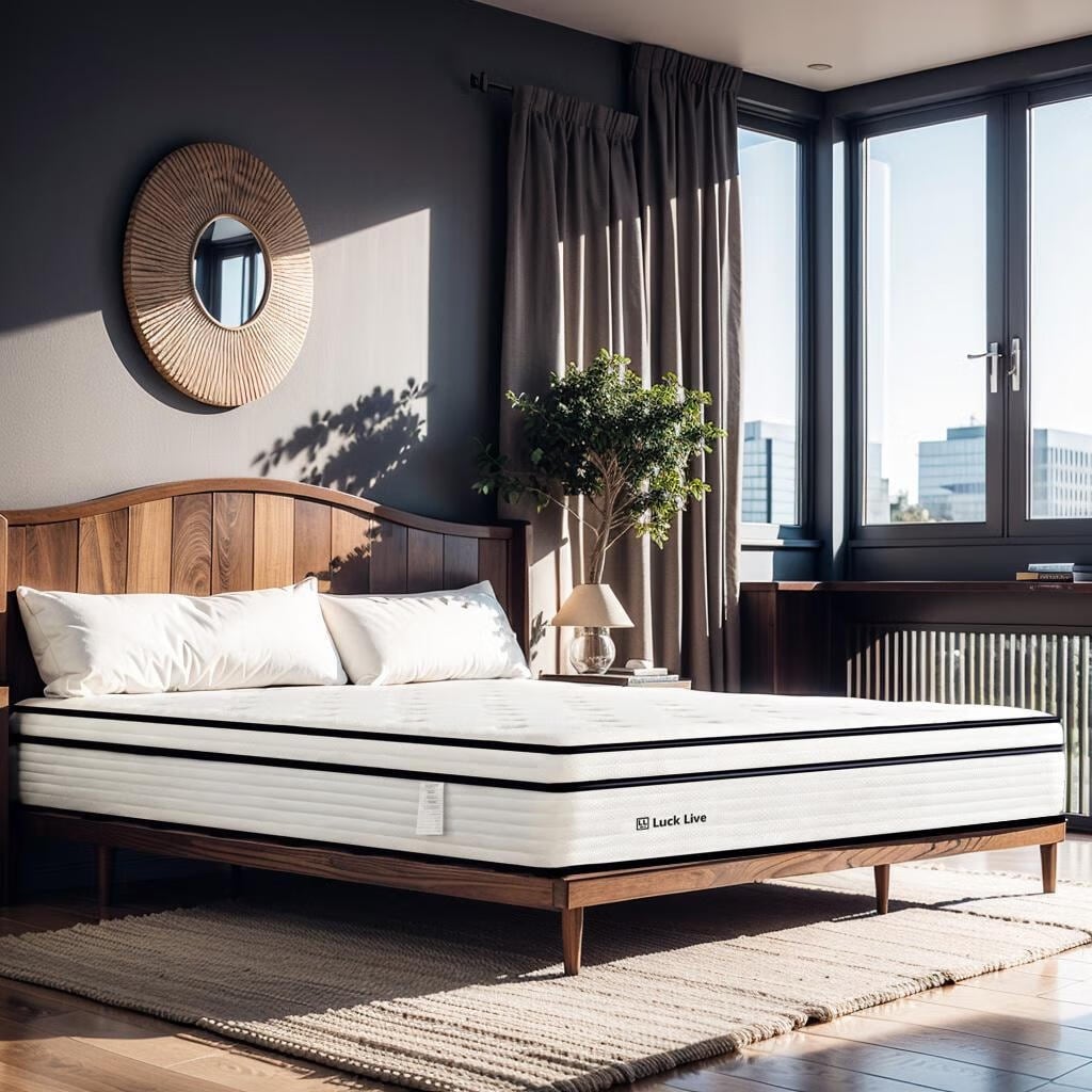 Matelas à ressorts ensachés indépendant en mousse à mémoire de forme de 12 pouces de taille moyenne, livré dans une boîte