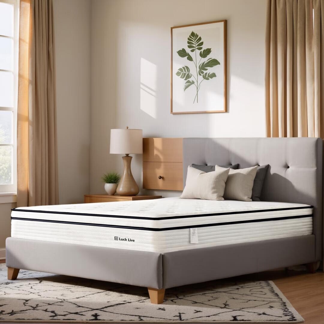 Matelas à ressorts ensachés indépendant en mousse à mémoire de forme de 12 pouces de taille moyenne, livré dans une boîte