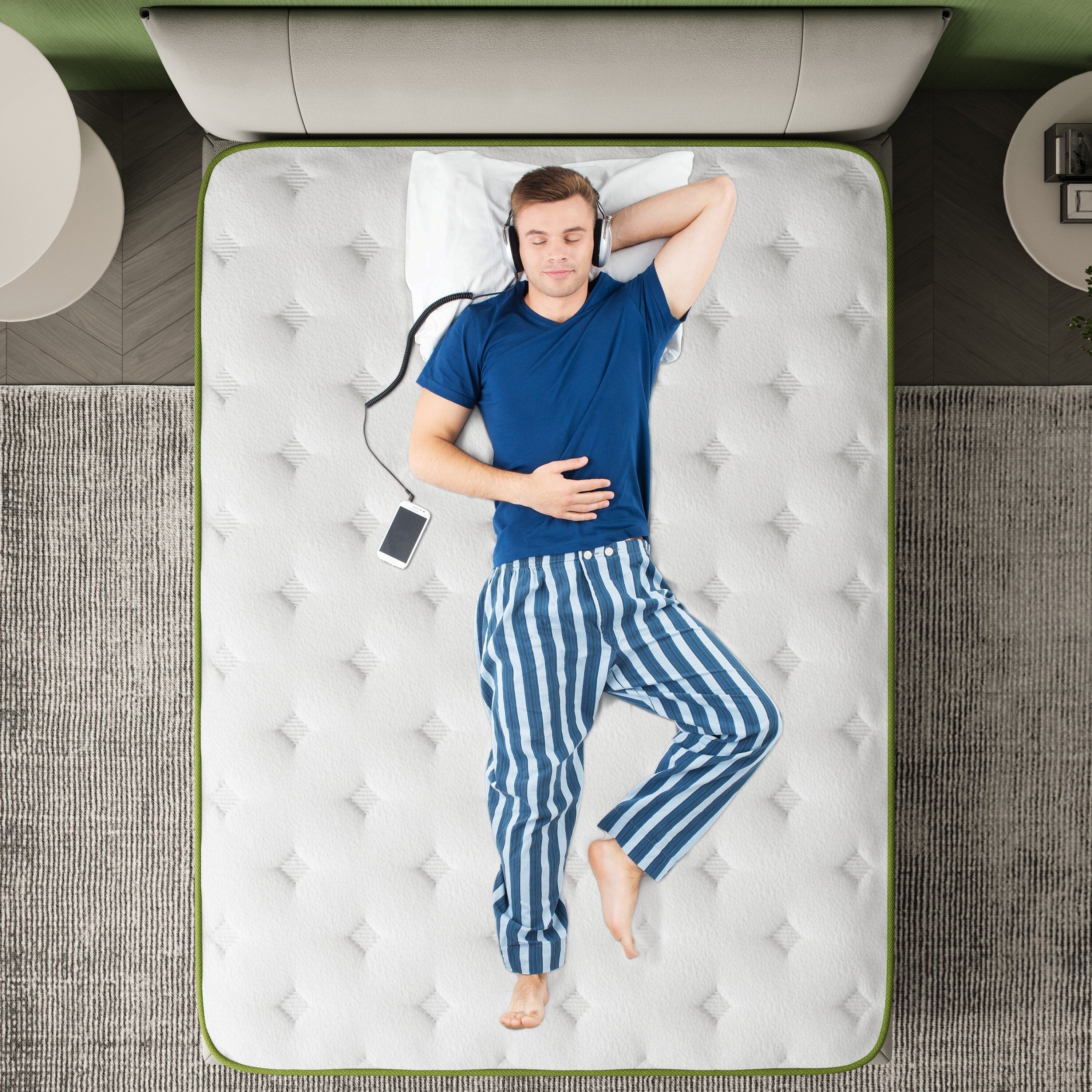 Matelas hybride en mousse à mémoire de forme de 12 pouces de taille moyenne, livré dans une boîte