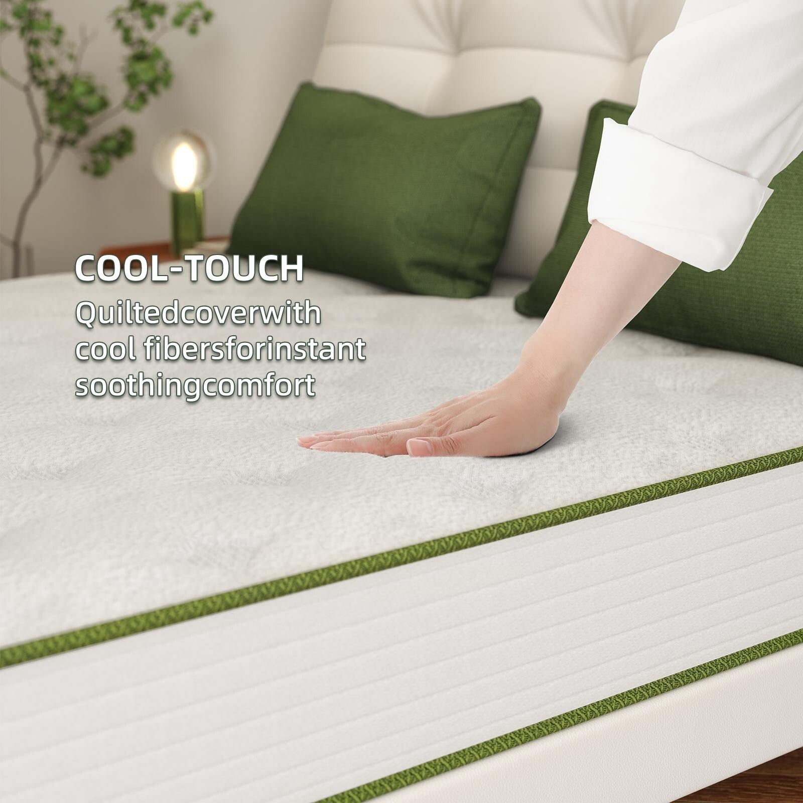 Matelas hybride en mousse à mémoire de forme de 12 pouces dans une boîte