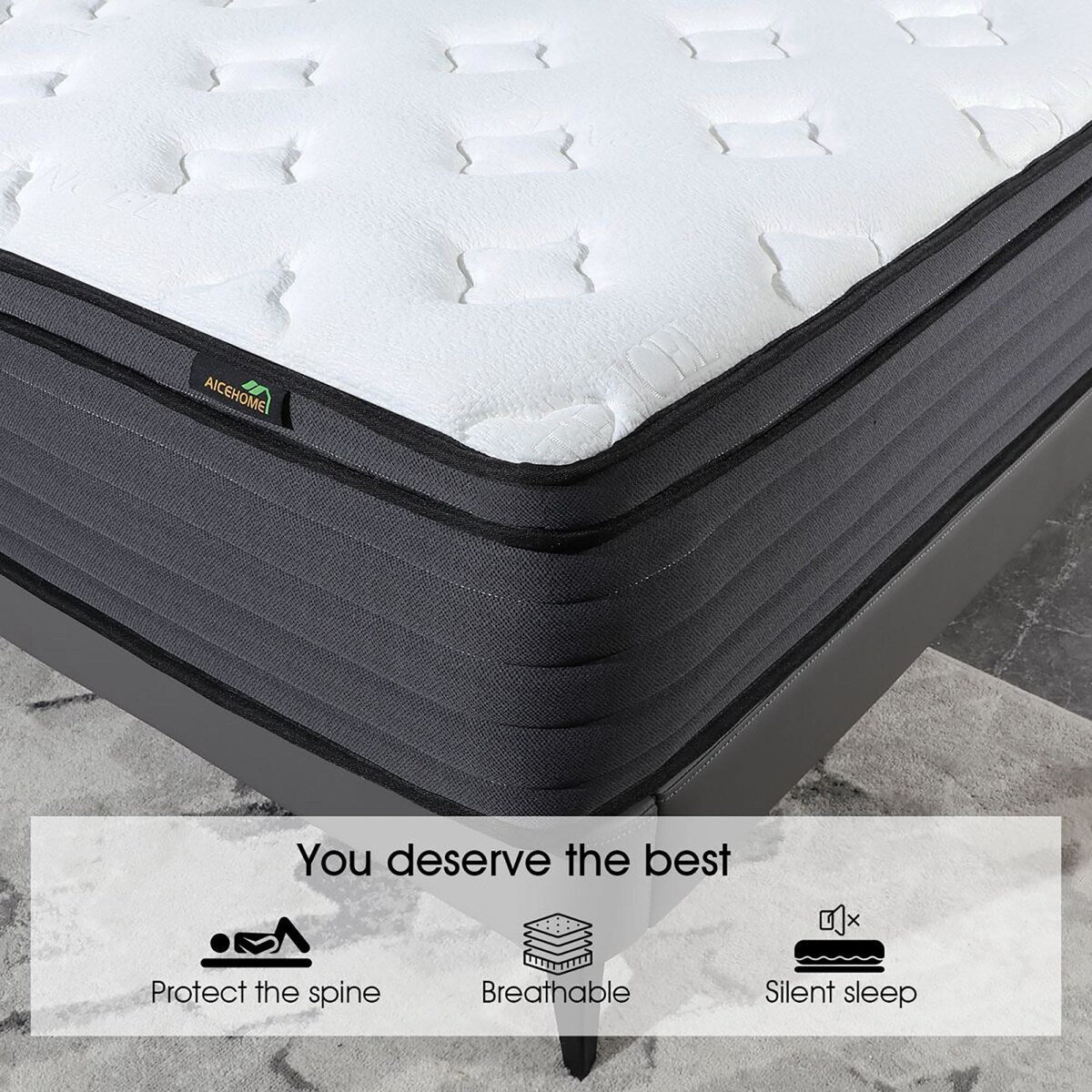 Matelas double de 12 pouces d'épaisseur