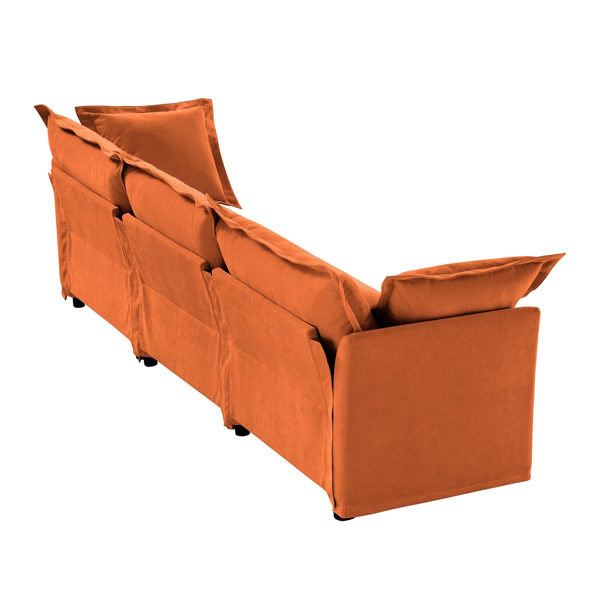 Canapé 4 places en chenille 120 avec plusieurs grands coussins moelleux pour le salon et la chambre