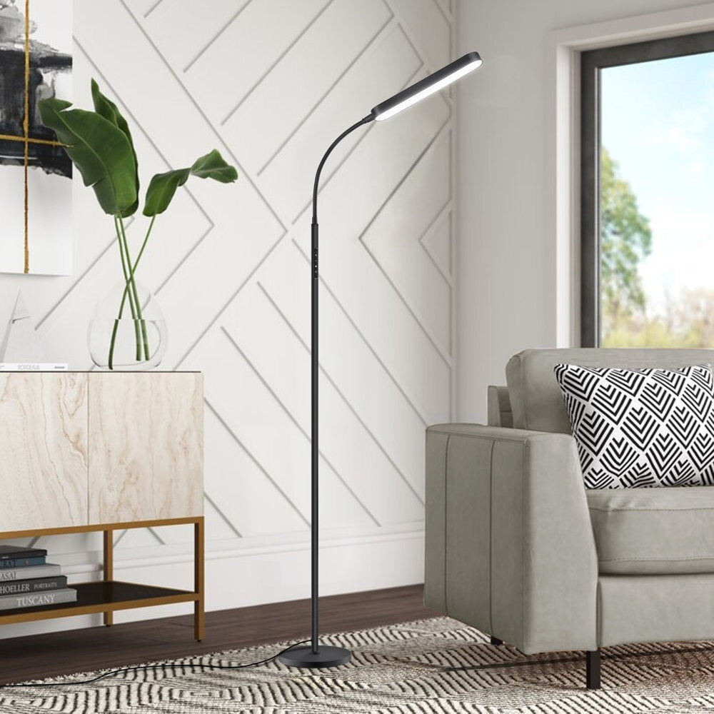 Lampadaire de travail/lecture à LED 12 W à intensité variable avec télécommande et commande tactile - N/A