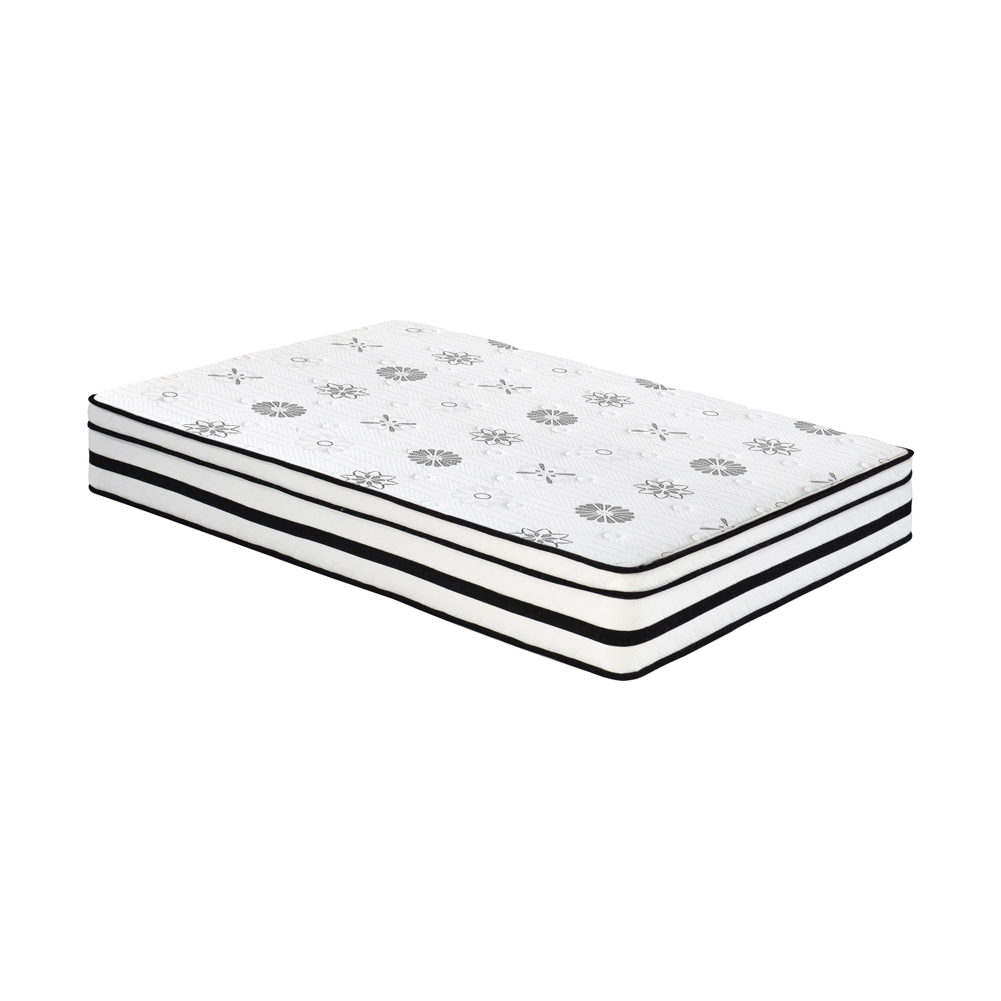 Matelas hybride matelassé hautement respirant de 12 pouces dans une boîte