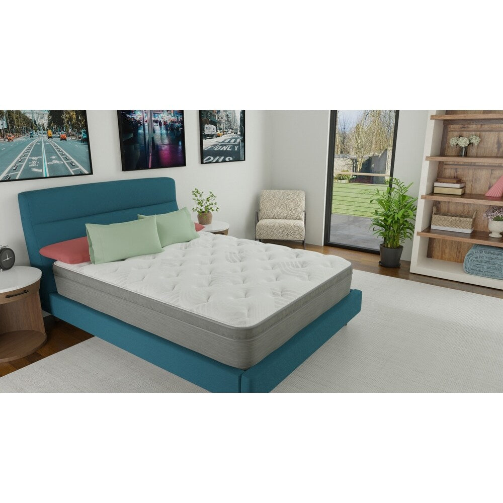 Matelas hybride en mousse alvéolée Euro Top Plush 12