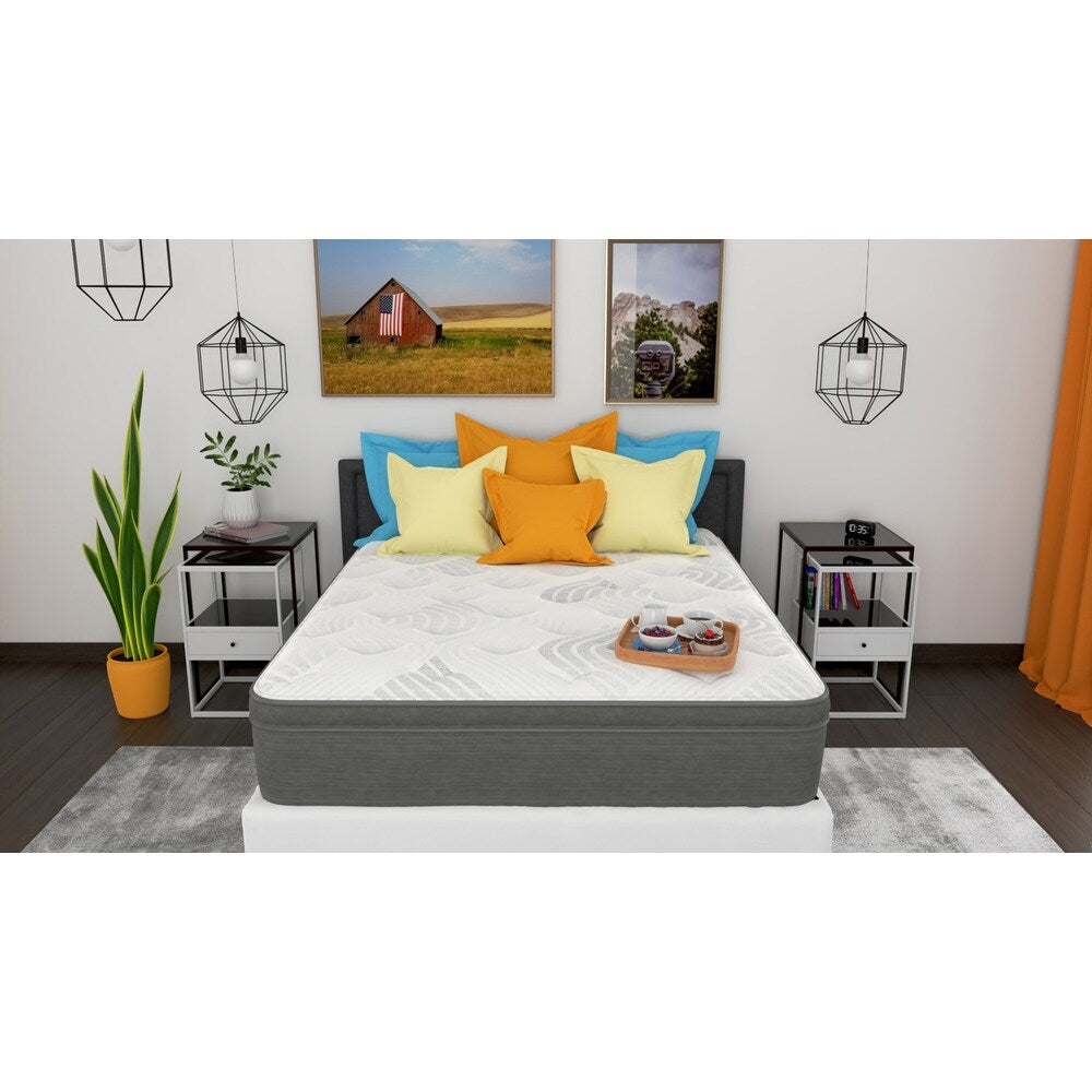 Matelas hybride en mousse alvéolée Euro Top Plush 12