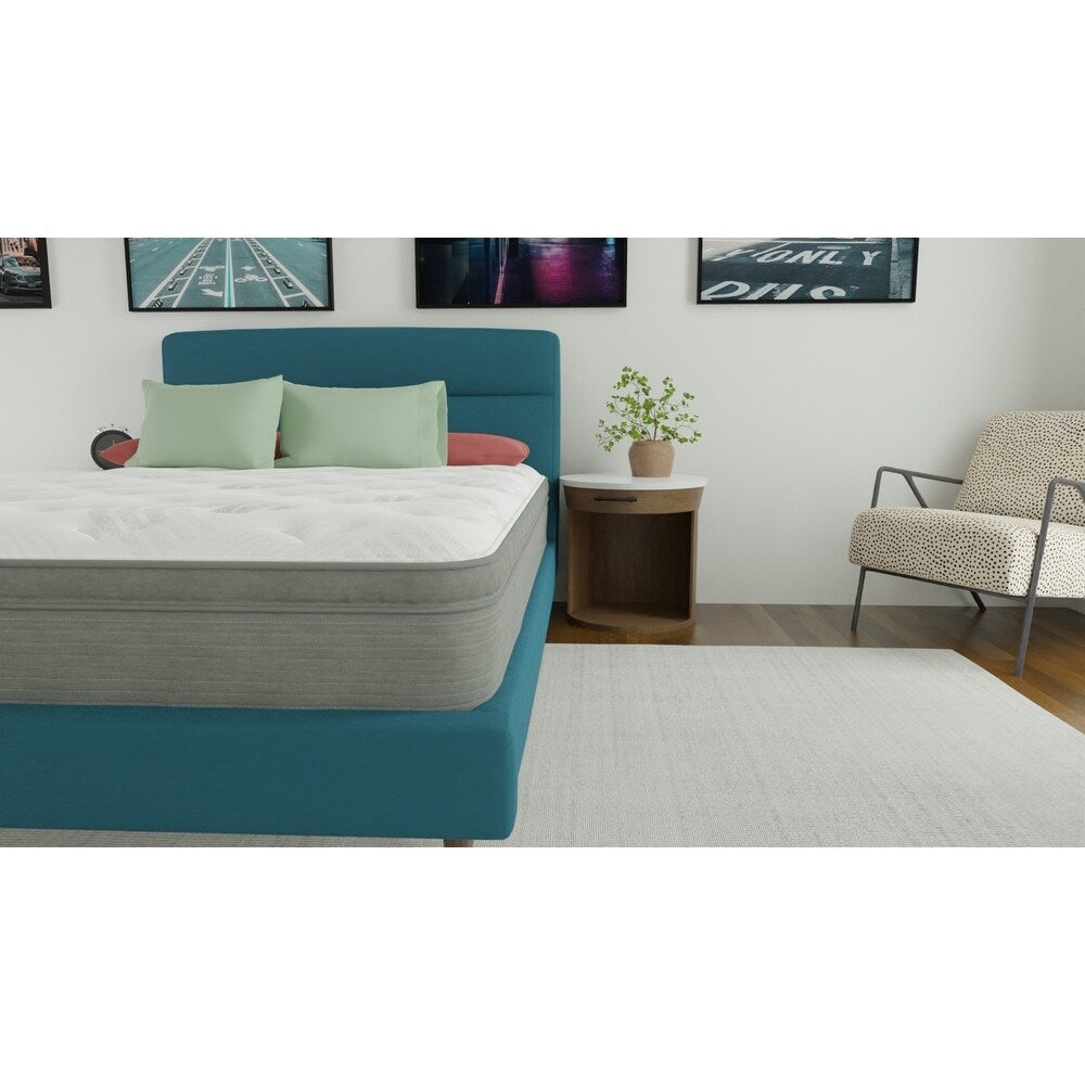 Matelas hybride en mousse alvéolée Euro Top Plush 12